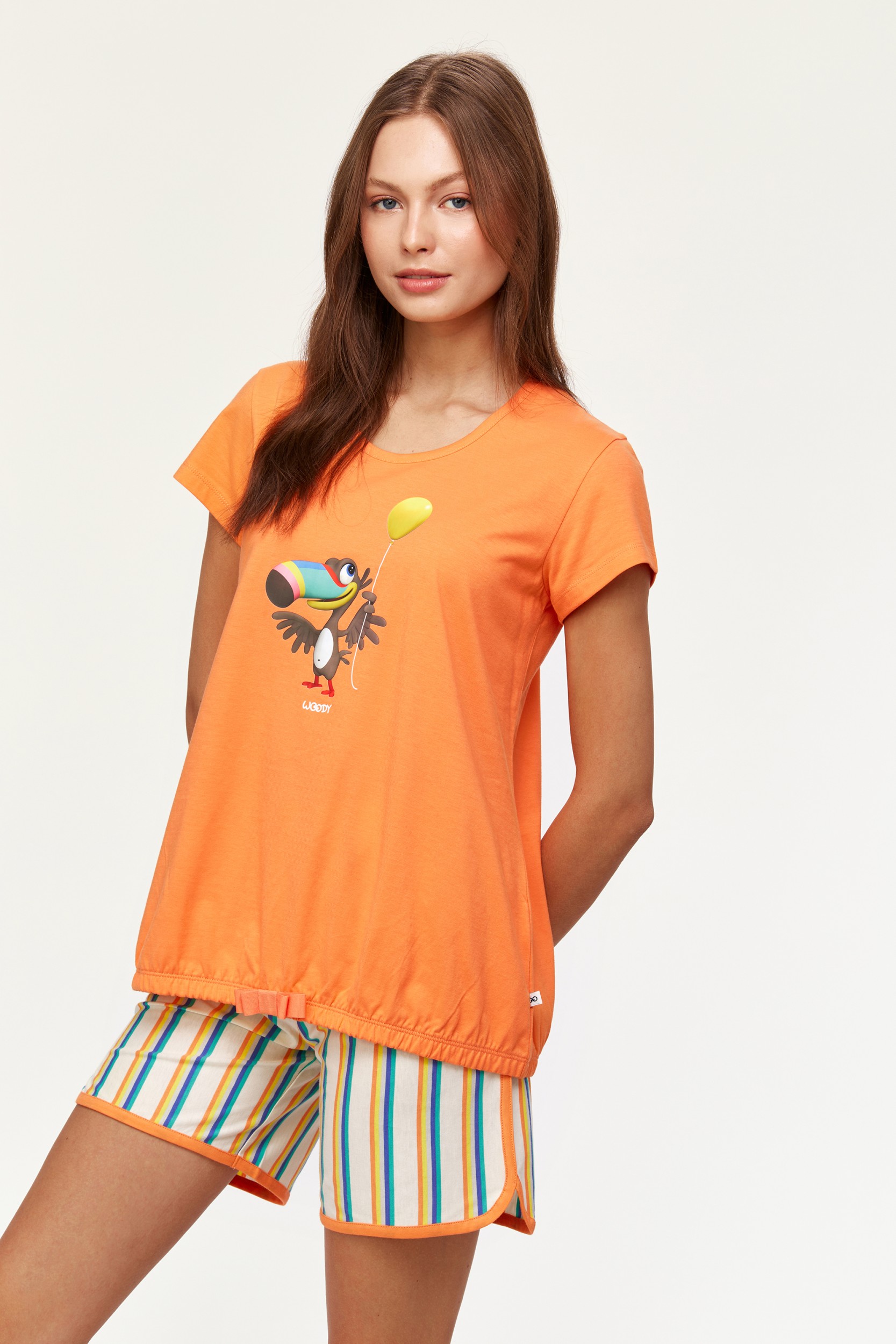 Woody - Pyjama Filles/femme - Toucan - rayé multicolore - 14 ans / 164