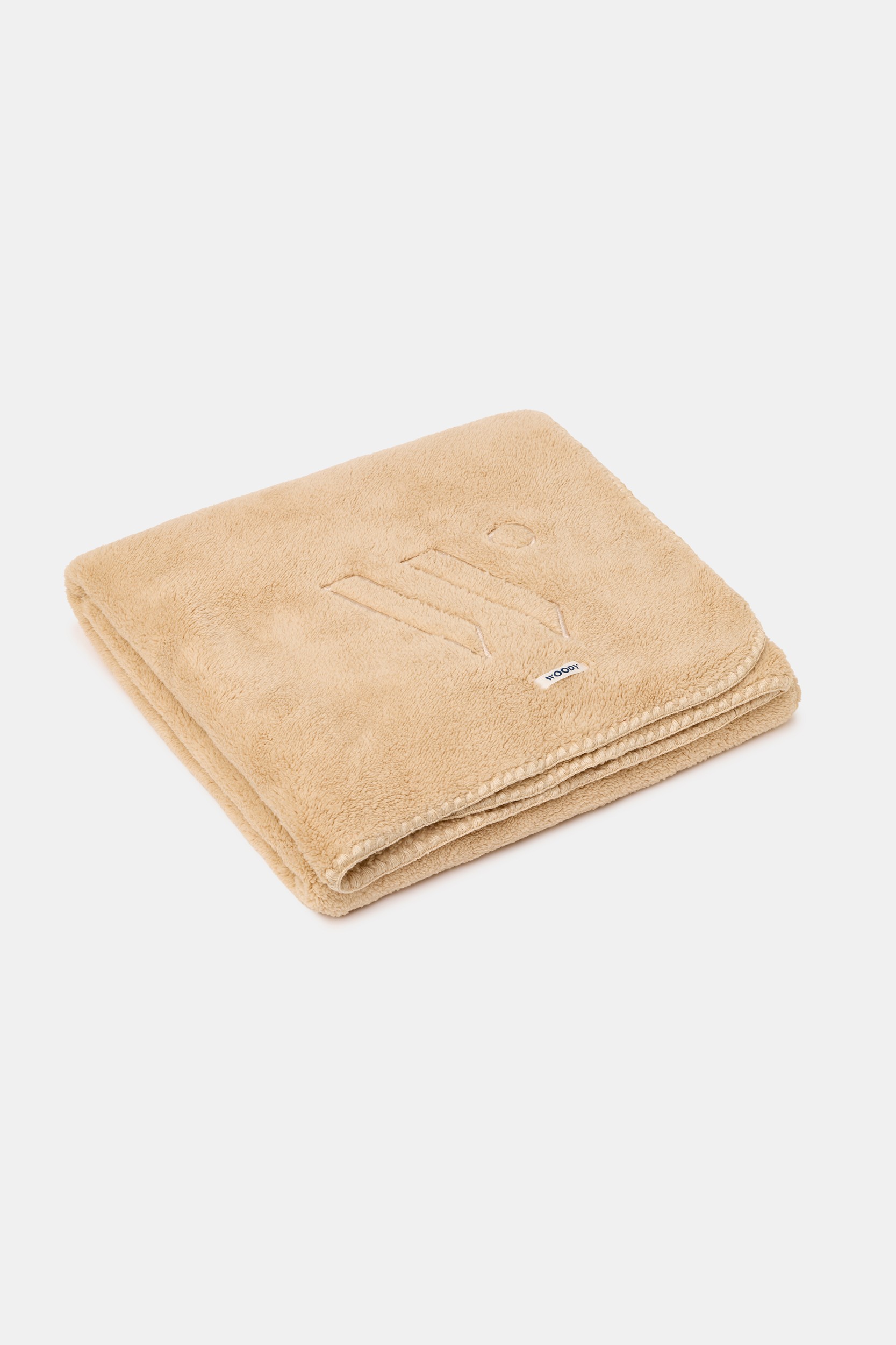 Beige plaid van zachte teddystof