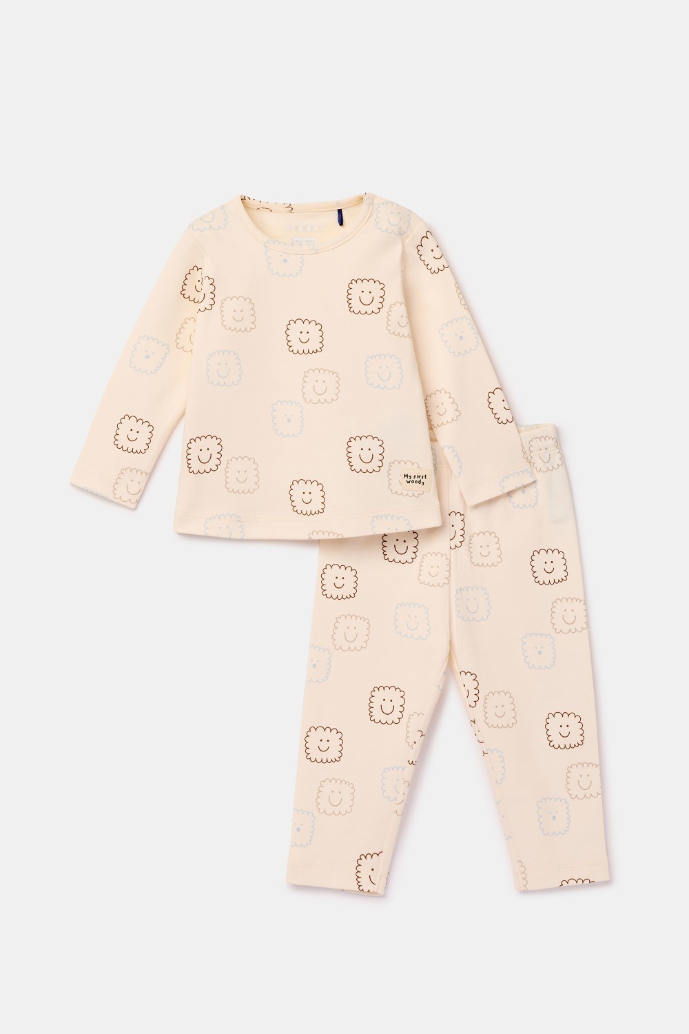 Beige pyjama van katoen