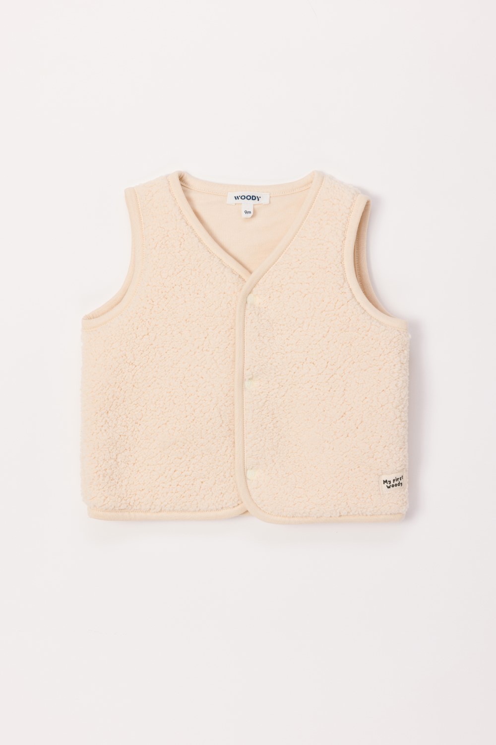 Beige vestje van teddy fleece