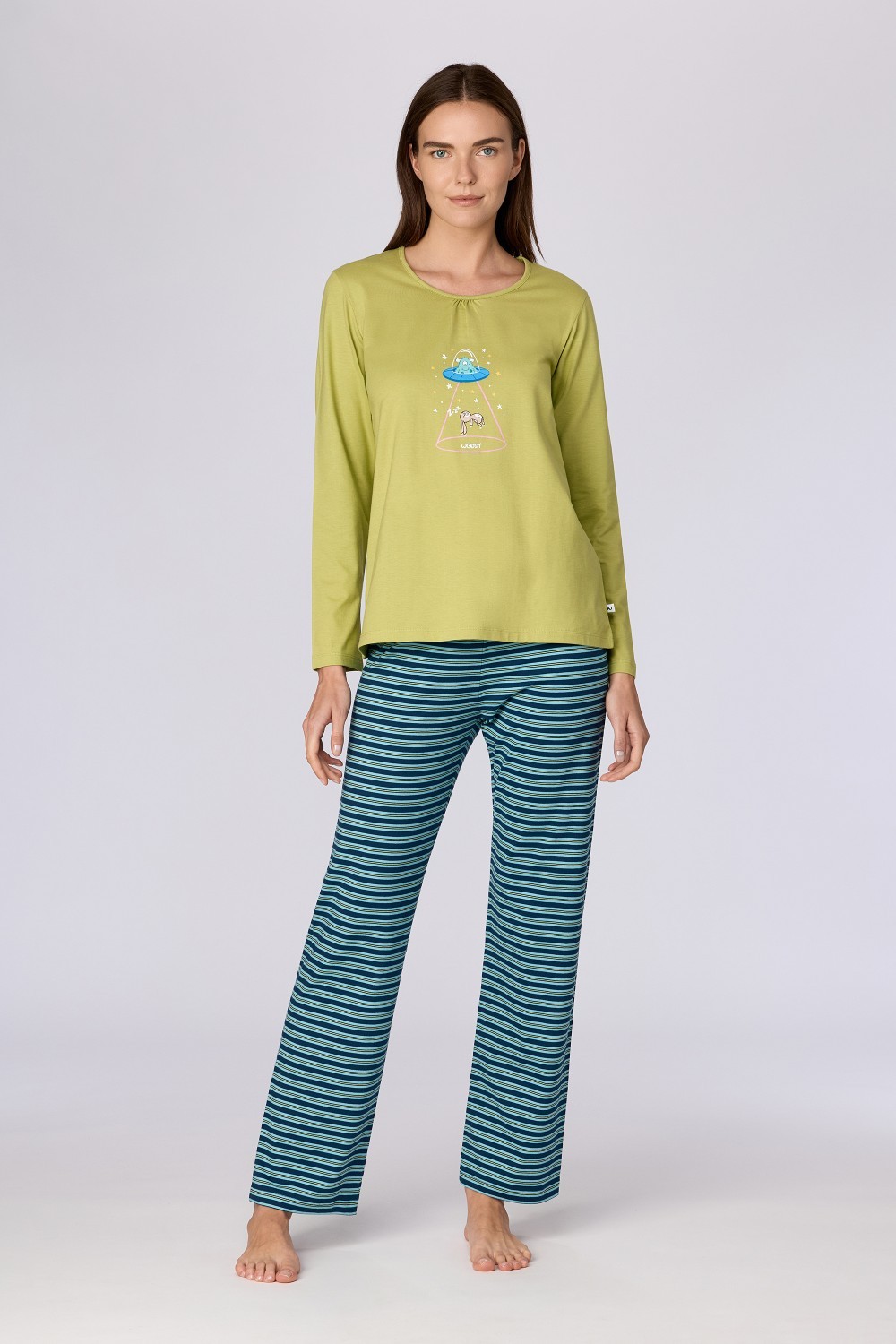 Blauw-groene pyjama van katoen