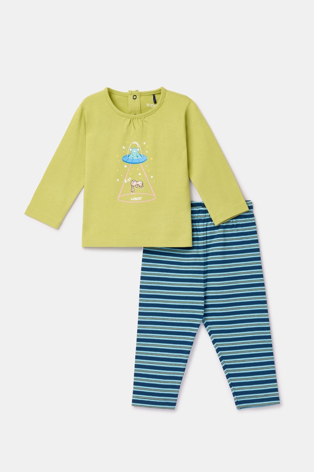 Blauw-groene pyjama van katoen