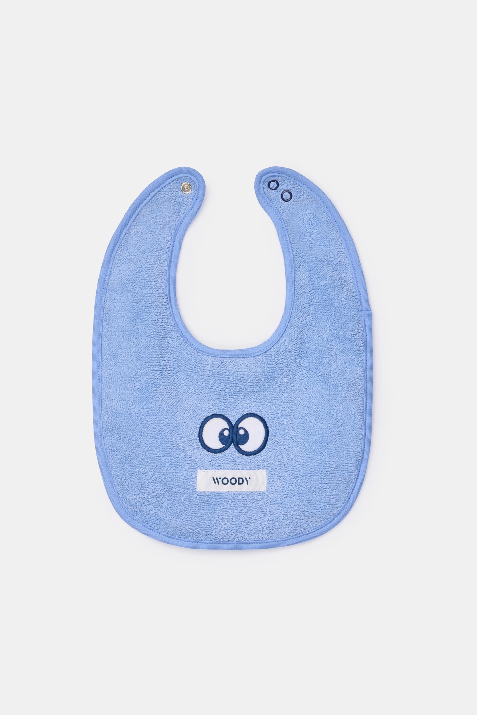 Blauw slabbetje van badstof