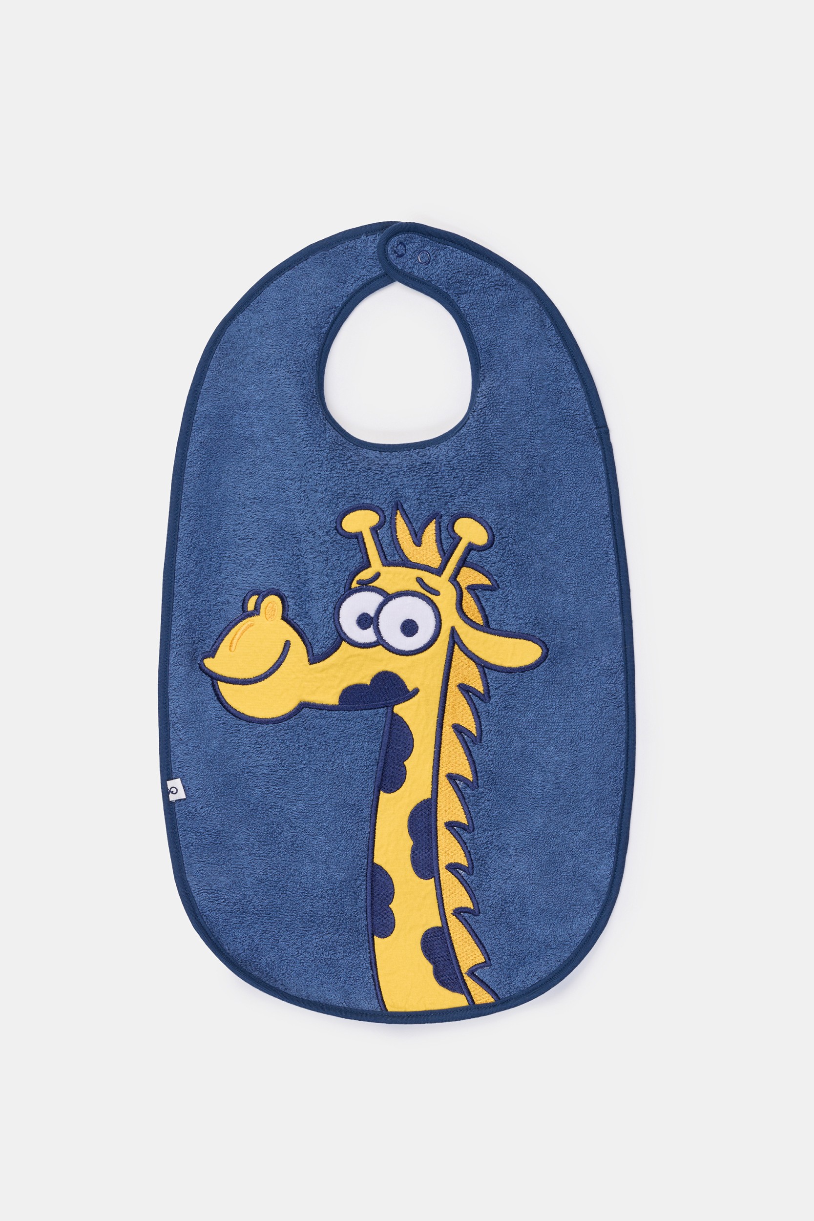 Blauw slabbetje van badstof