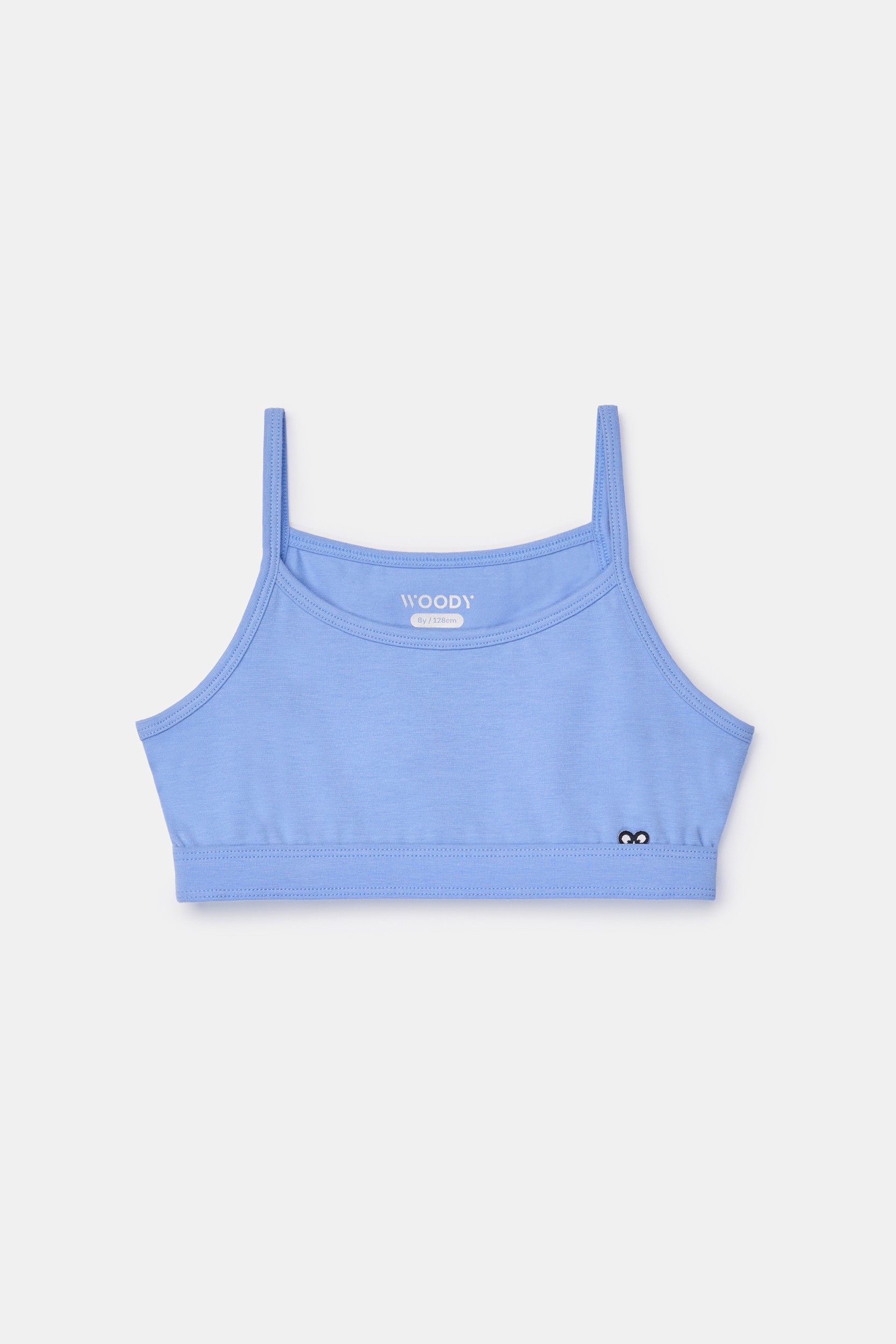 Blauw topje van rekbaar katoen