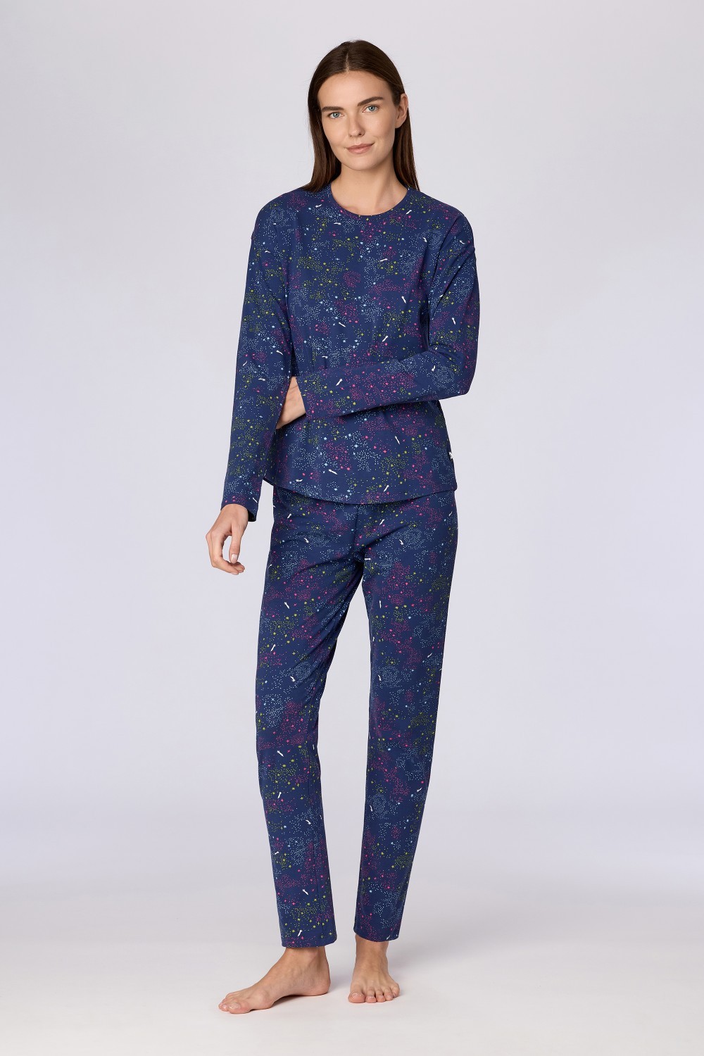 Blauwe pyjama van katoen