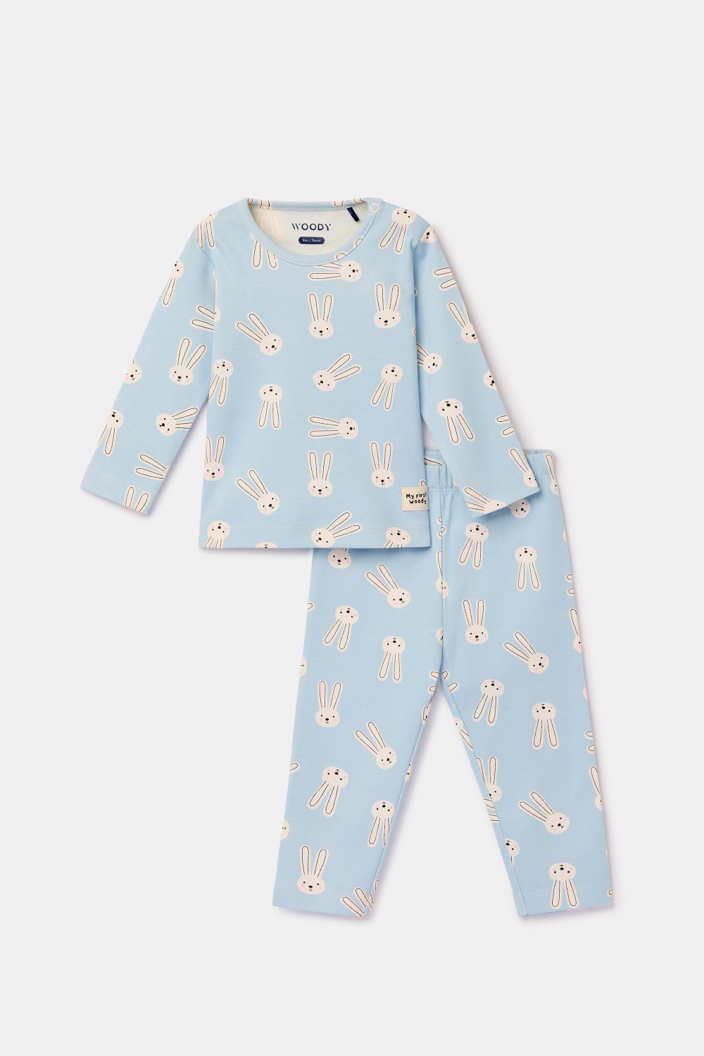 Blauwe pyjama van katoen