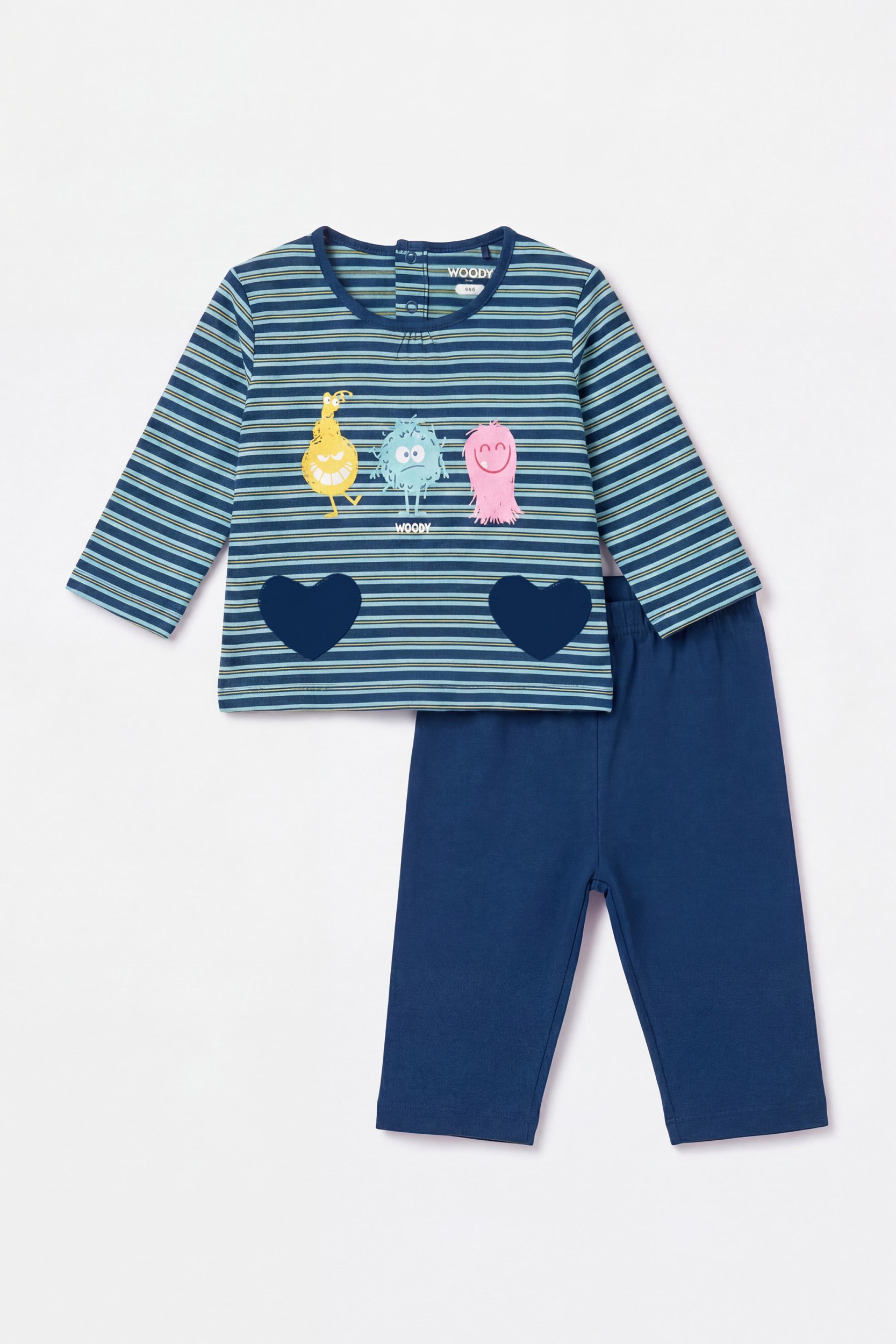 Blauwe pyjama van katoen