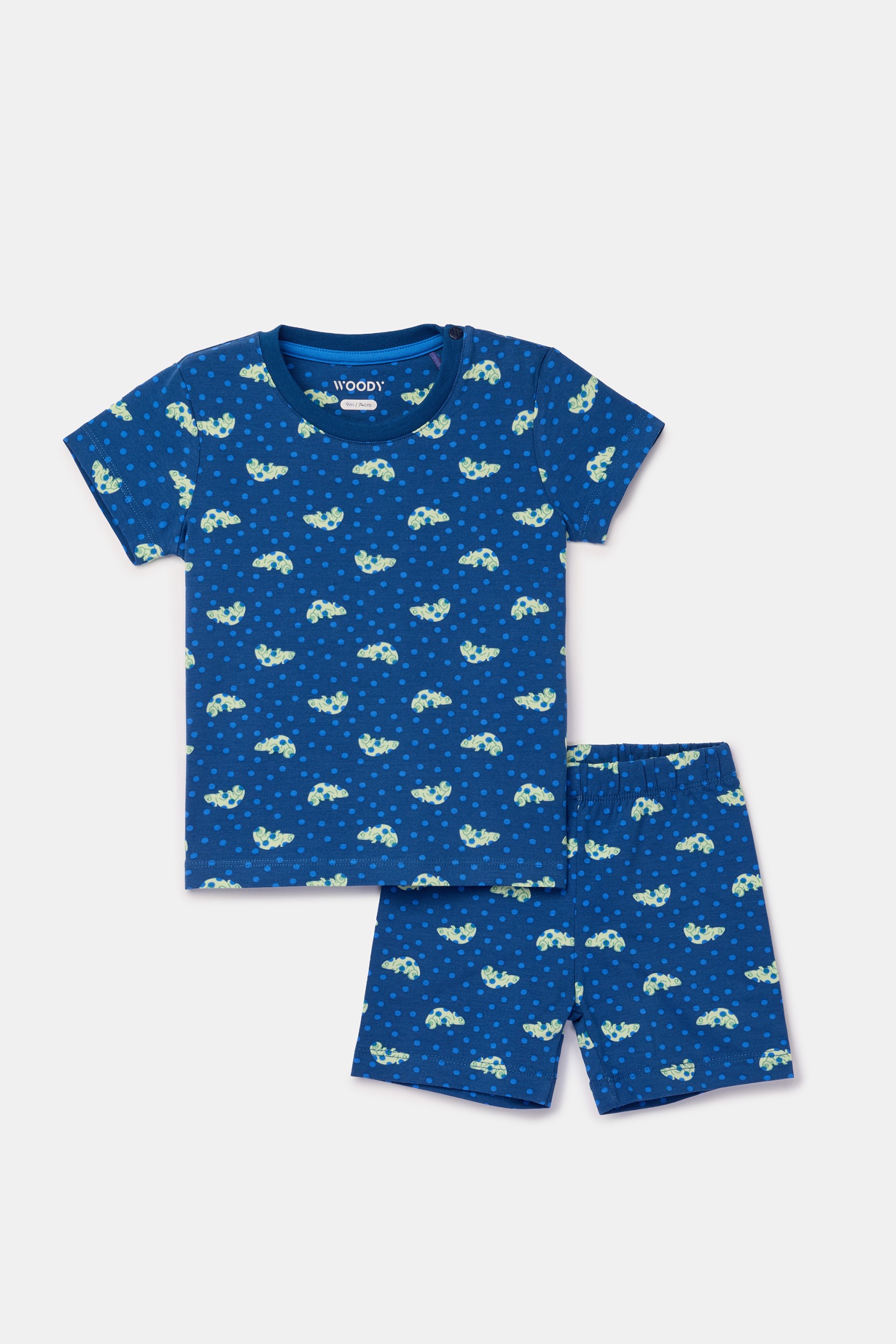 Blauwe pyjama van soepel katoen