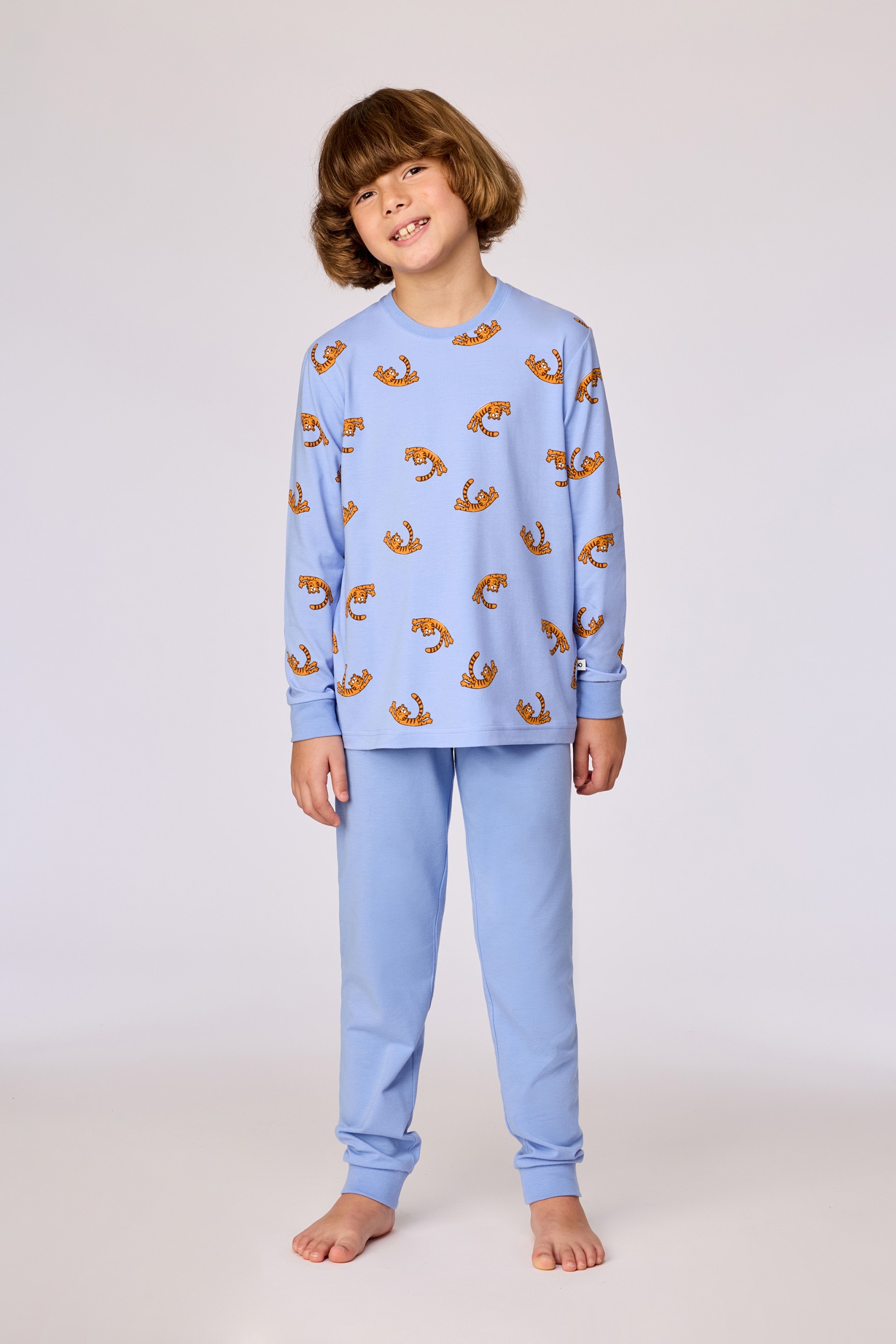 Blauwe pyjama van soepel katoen