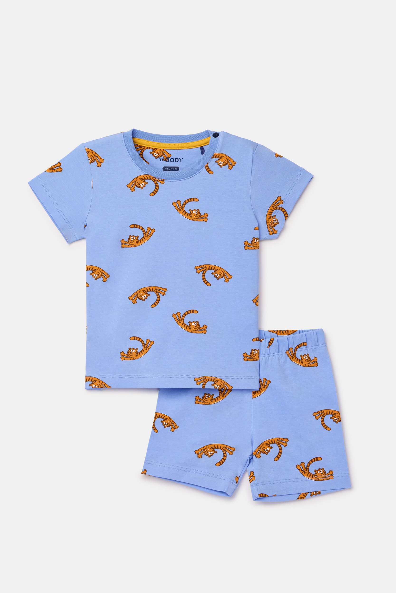 Blauwe pyjama van soepel katoen