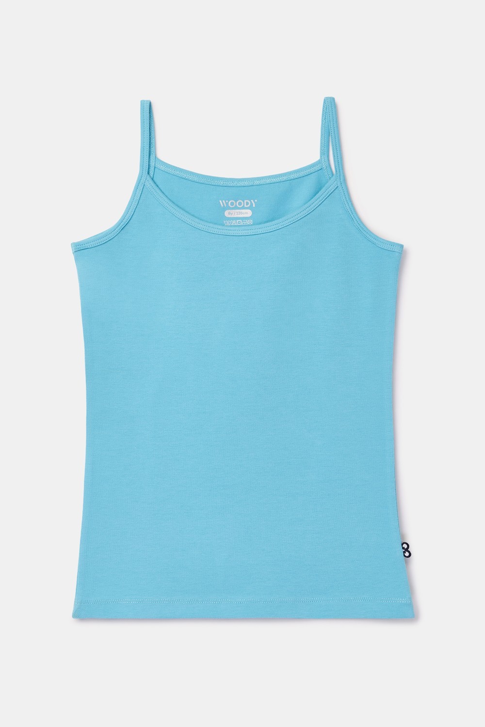 Blauwe singlet van rekbaar katoen