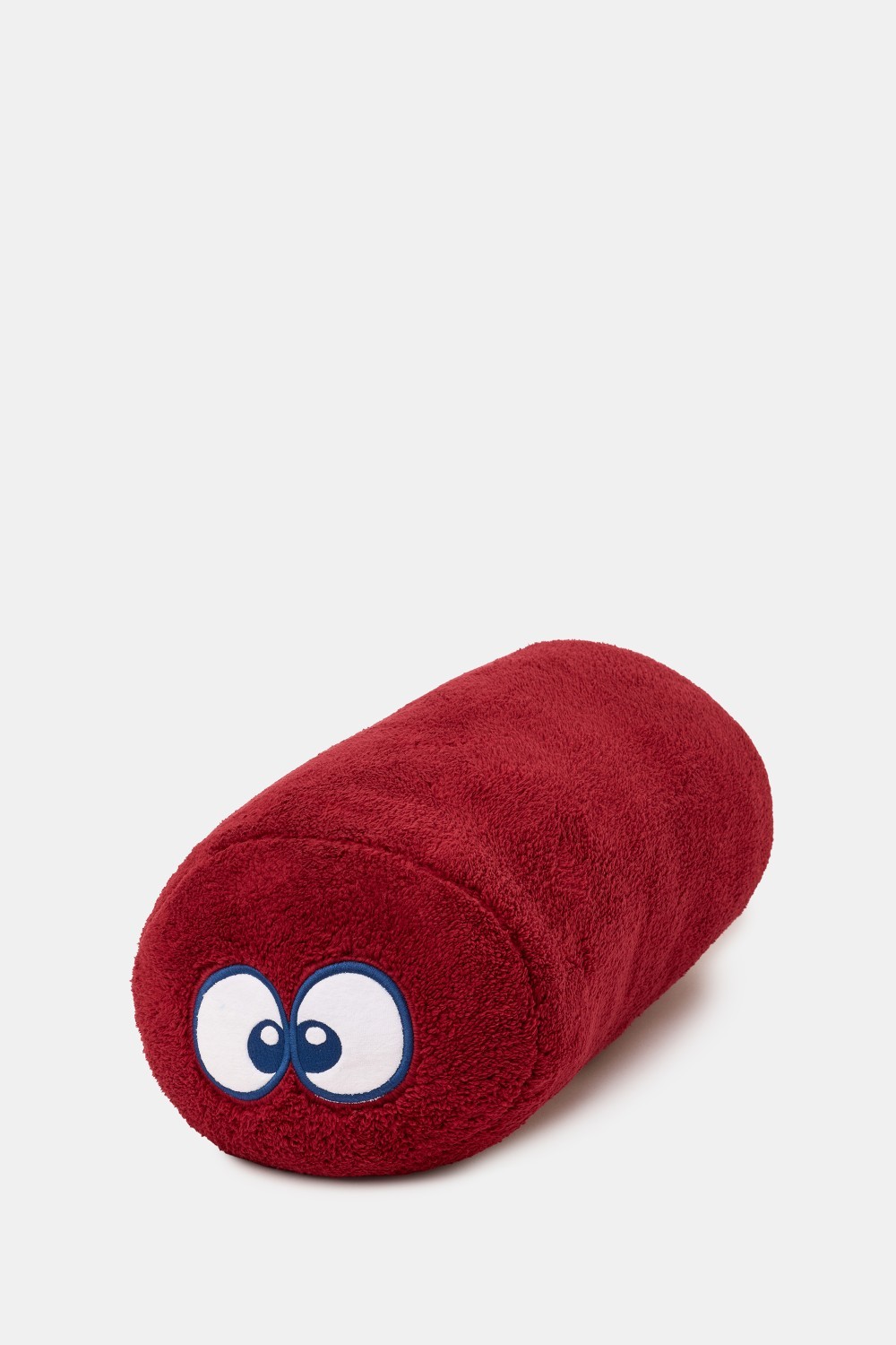 Bordeaux kussen van zachte teddystof