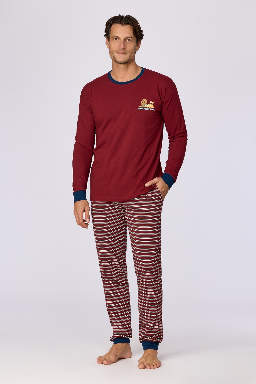 Bordeaux pyjama van katoen