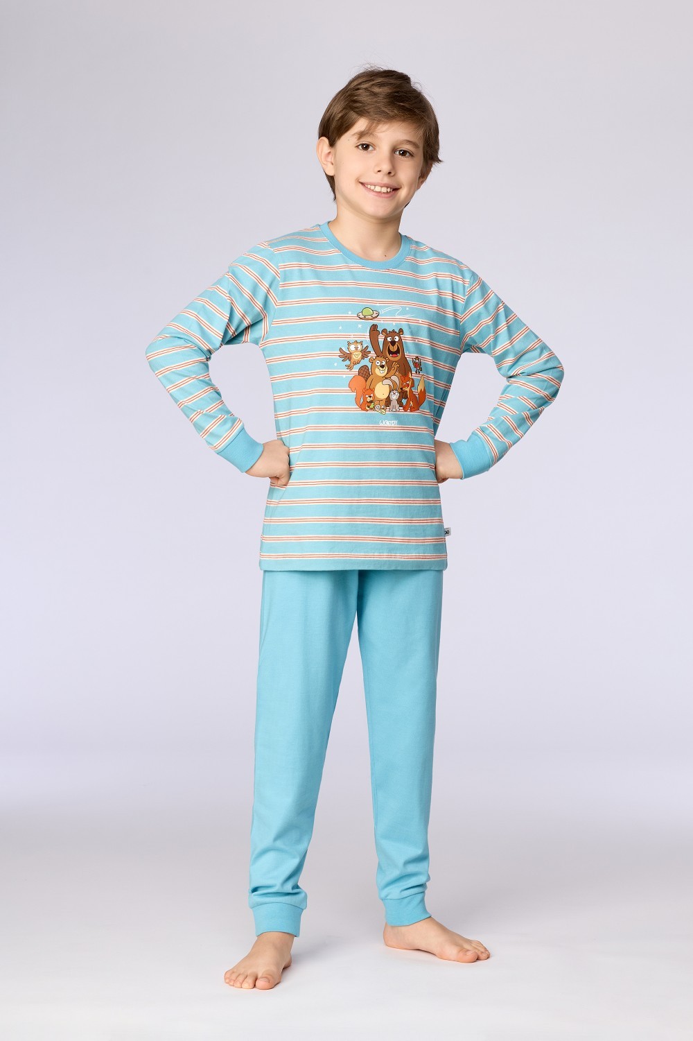 Gestreepte pyjama van katoen