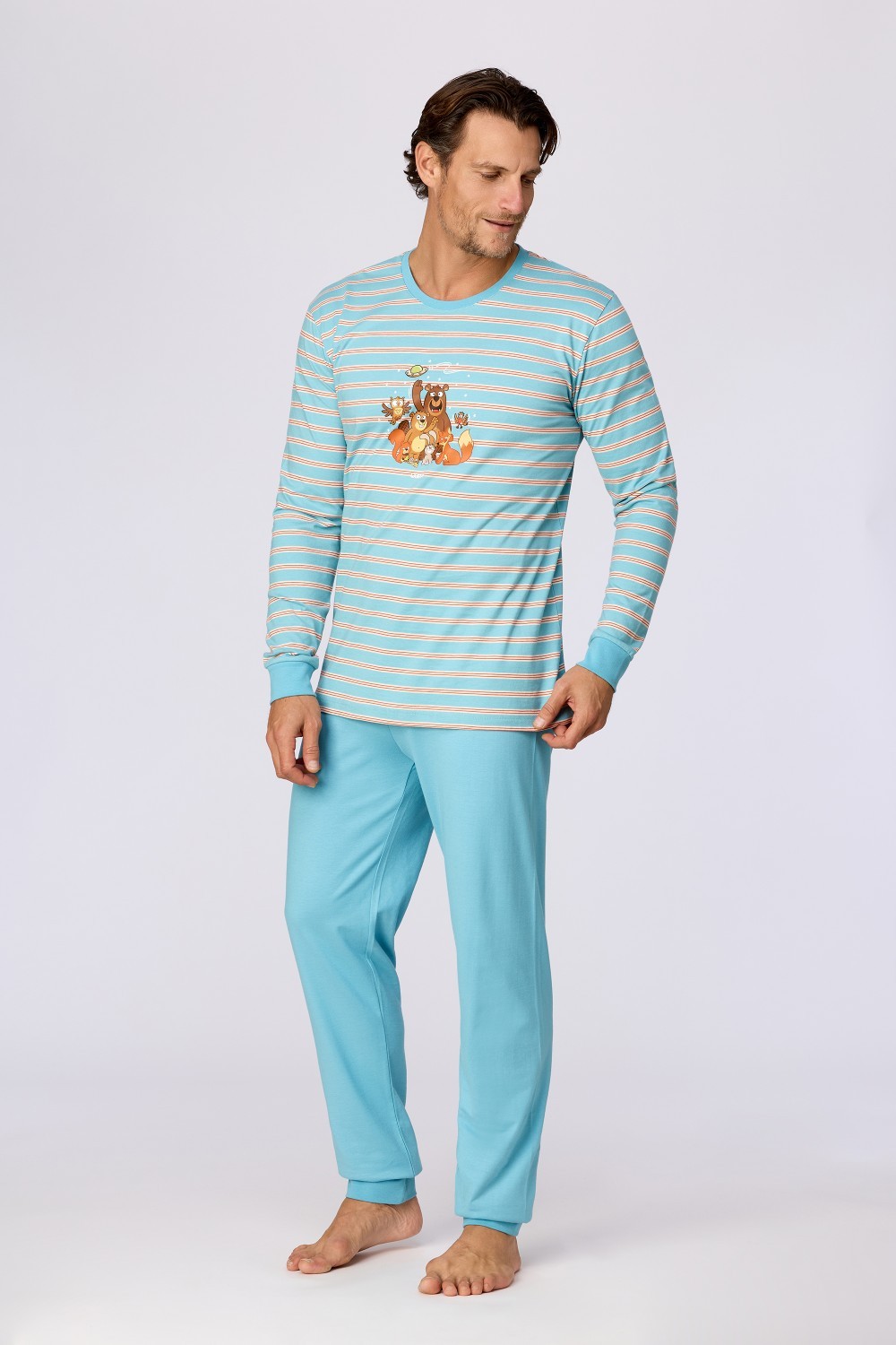 Gestreepte pyjama van katoen