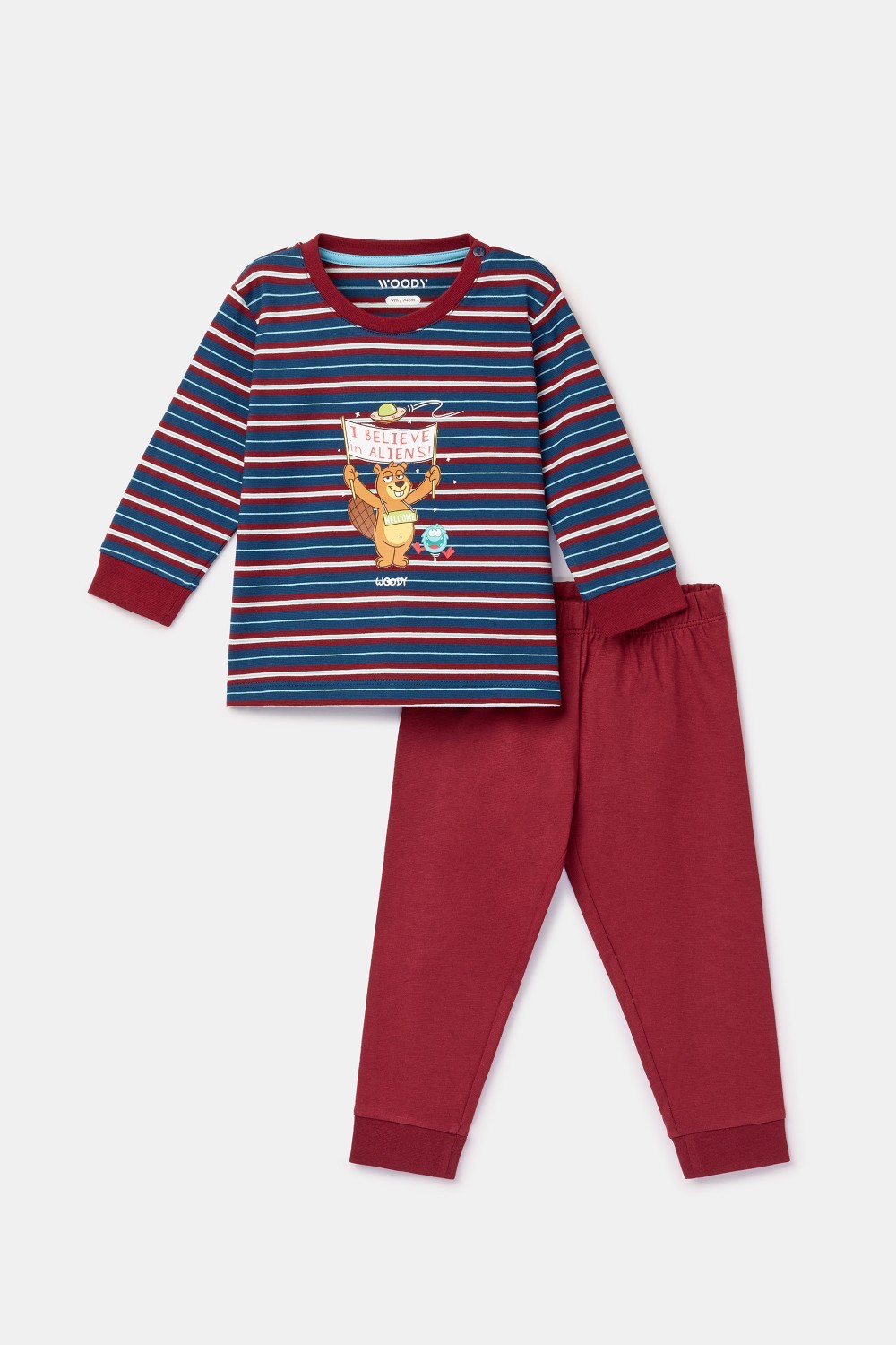 Gestreepte pyjama van katoen