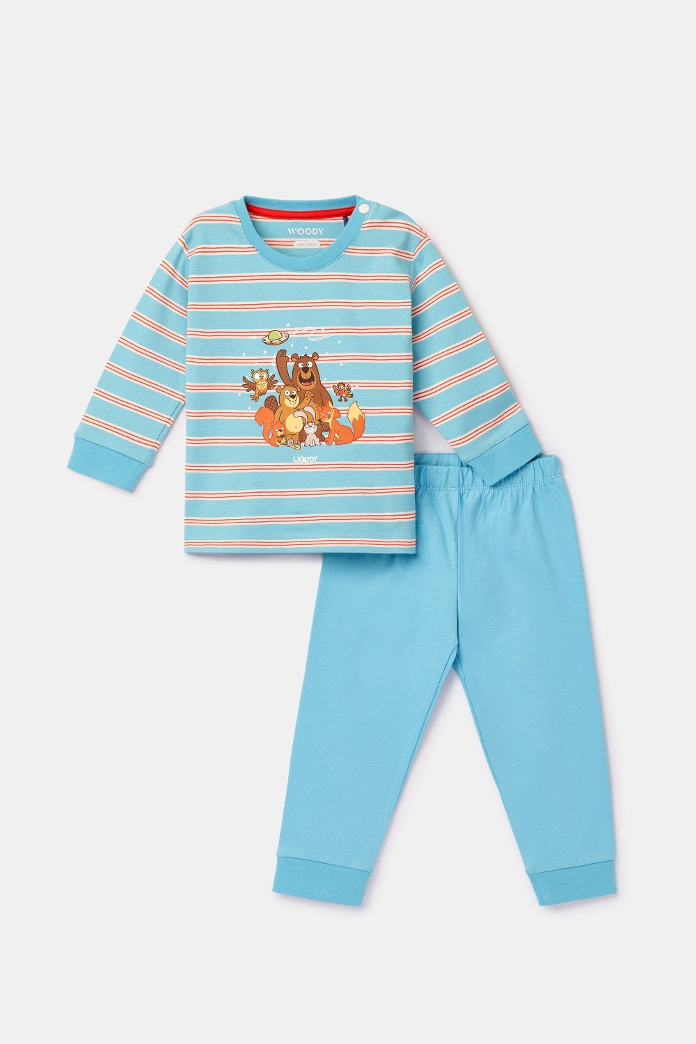 Gestreepte pyjama van katoen