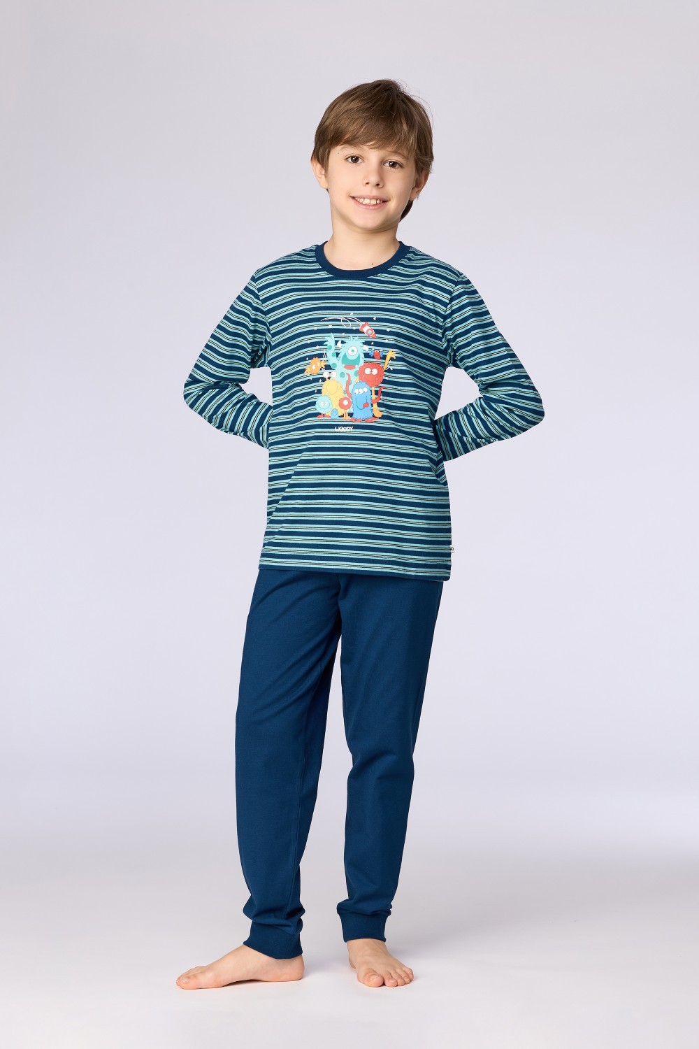 Gestreepte pyjama van katoen