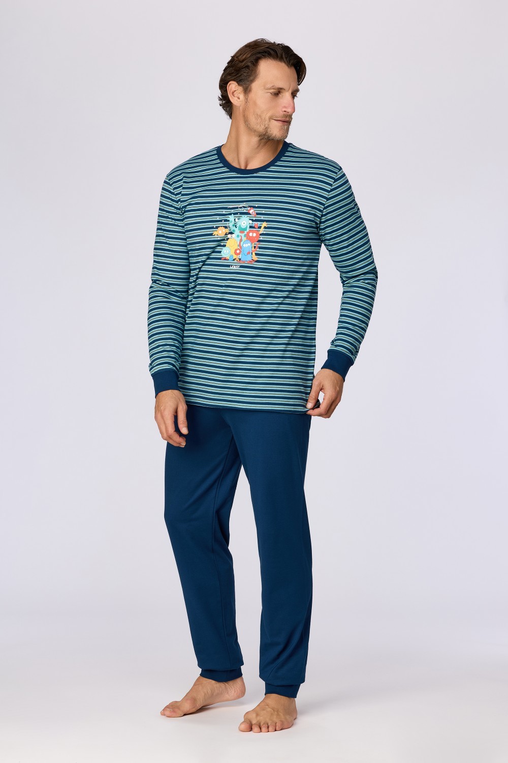 Gestreepte pyjama van katoen
