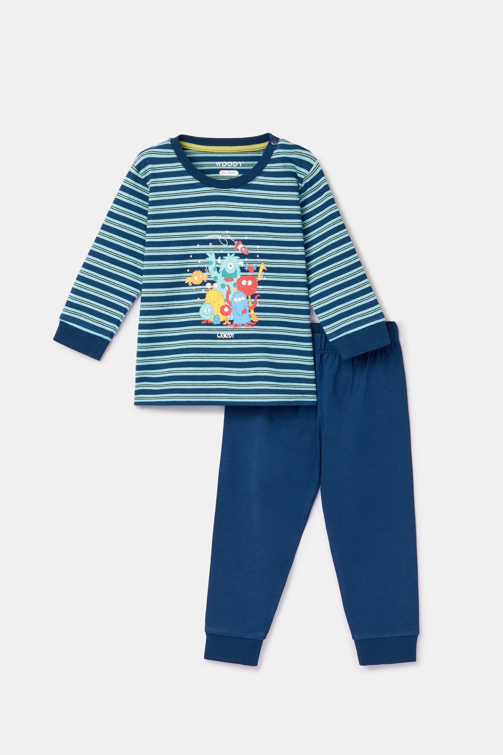 Gestreepte pyjama van katoen