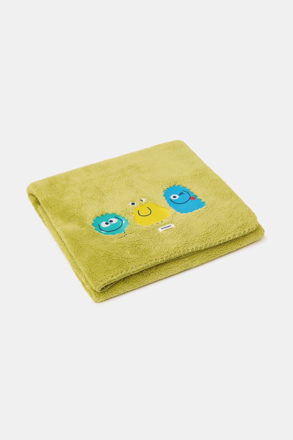 Groene plaid van zachte teddystof