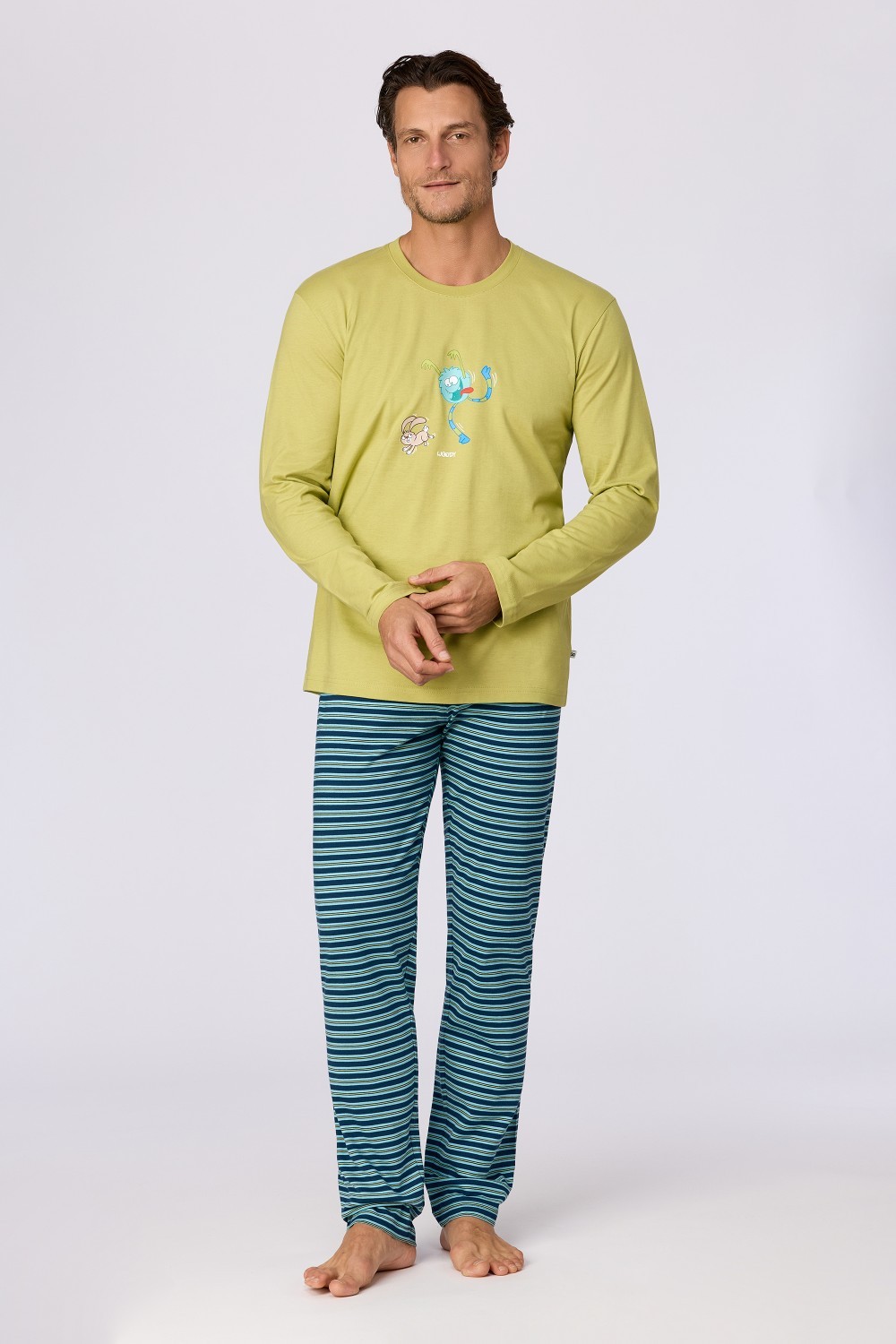 Groene pyjama van katoen
