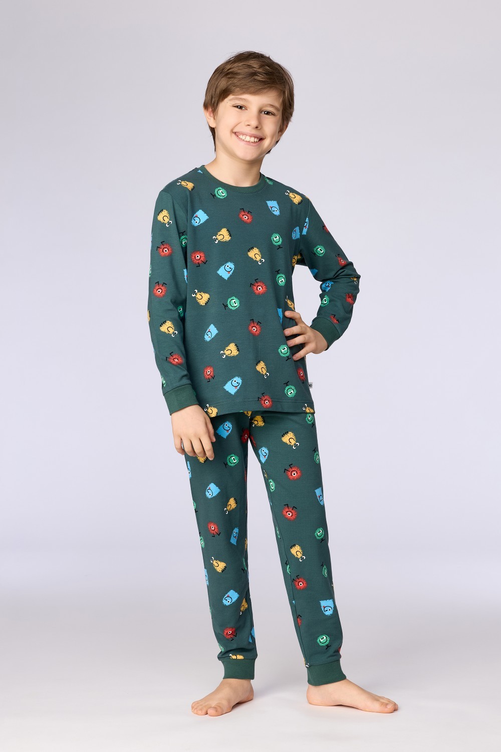 Groene pyjama van katoen