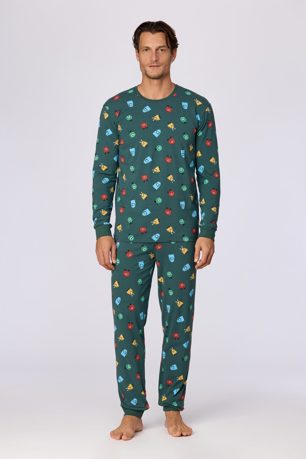 Groene pyjama van katoen
