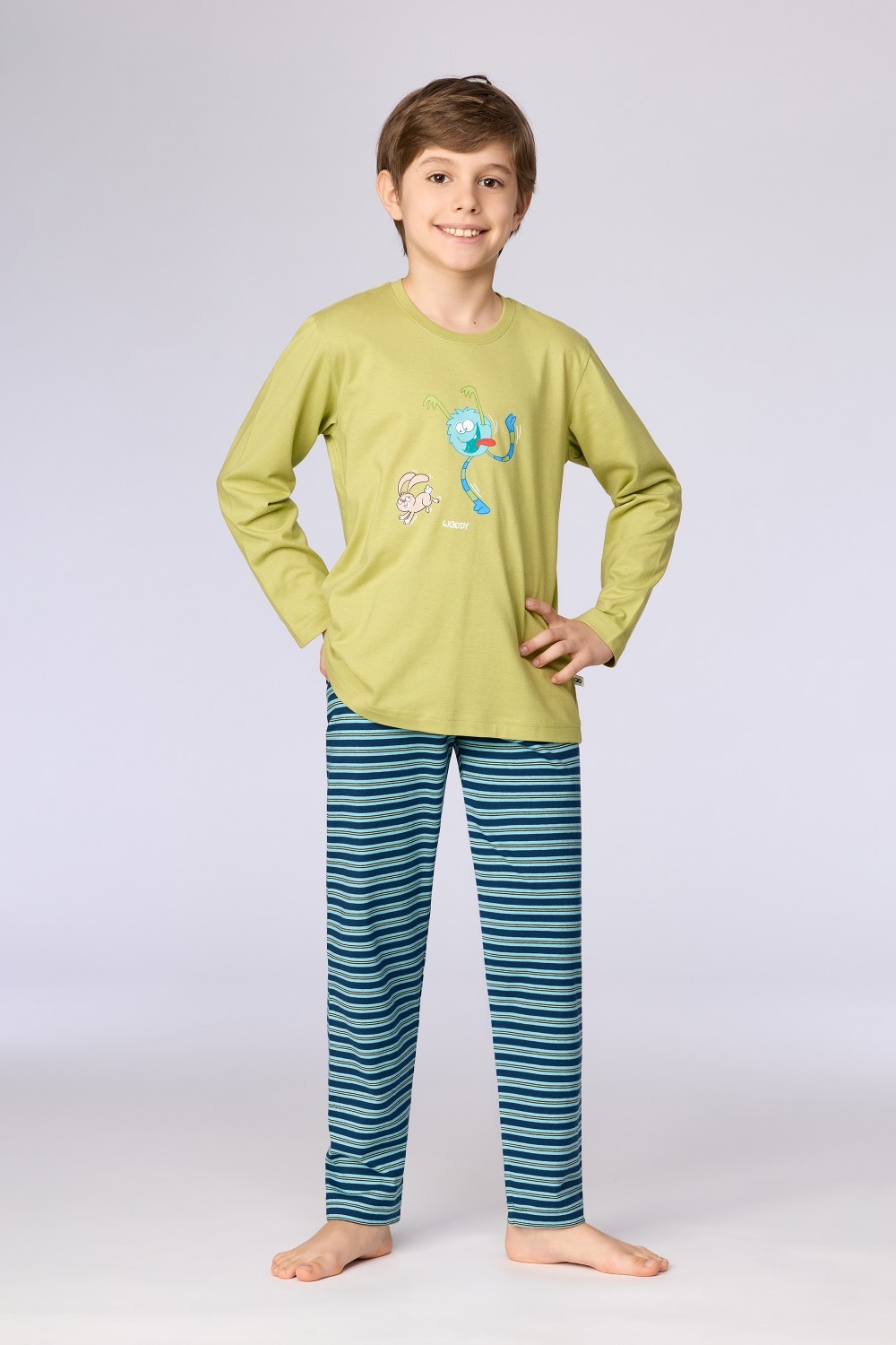Groene pyjama van katoen
