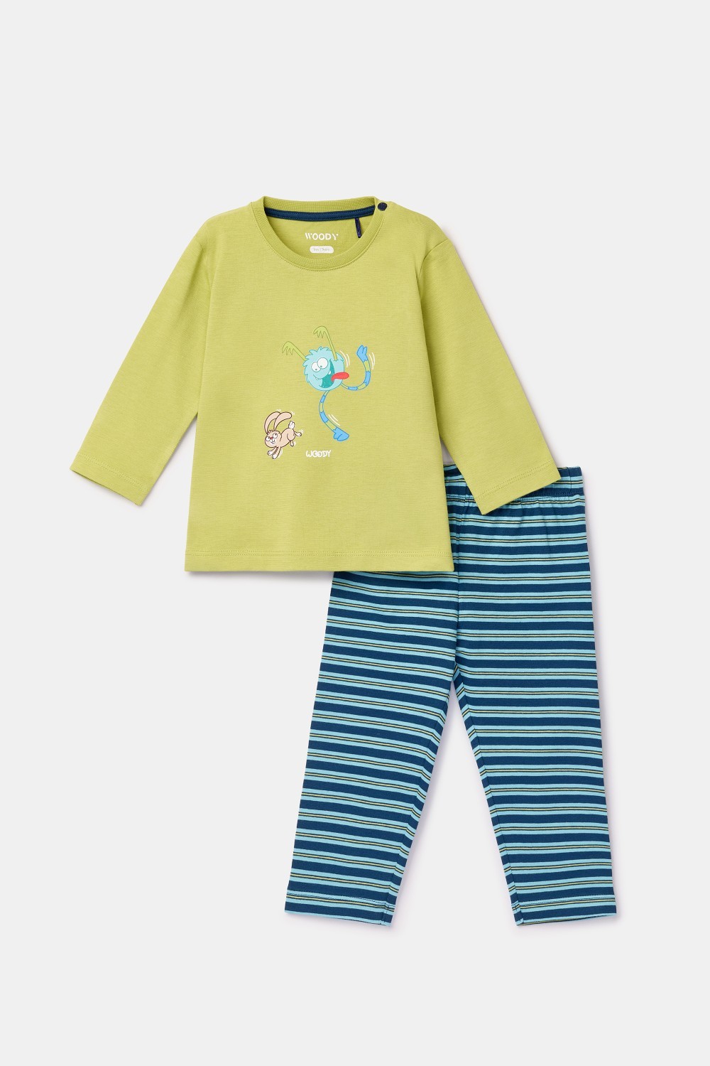 Groene pyjama van katoen
