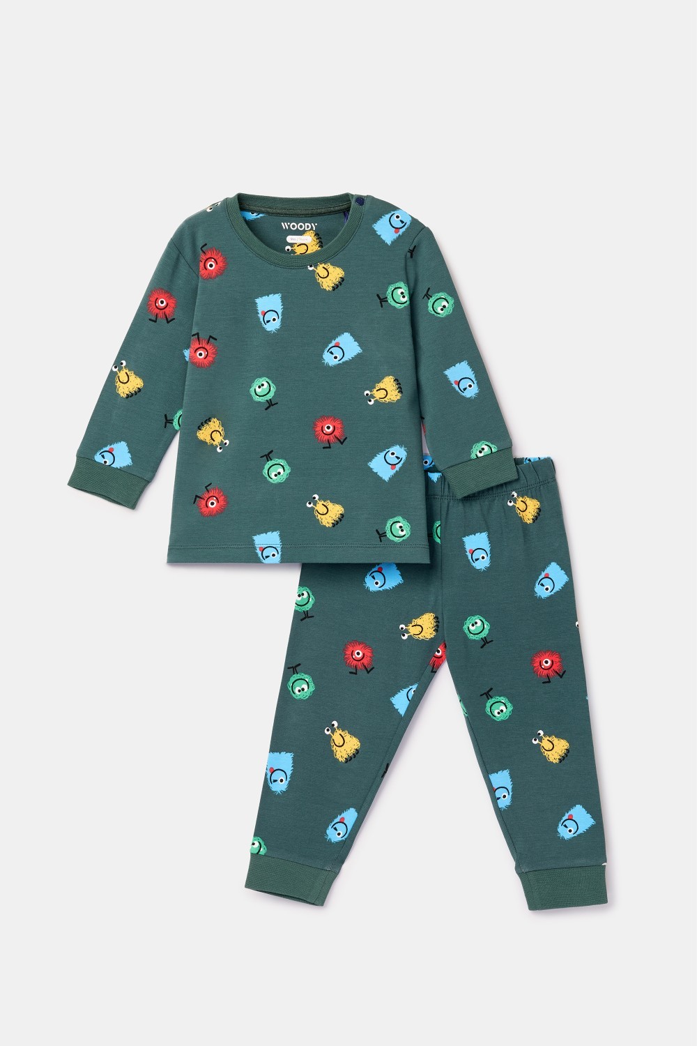 Groene pyjama van katoen