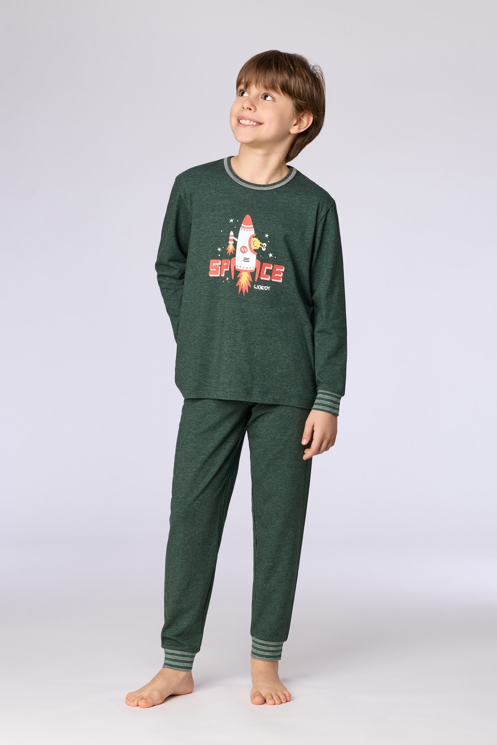 Groene pyjama van katoen