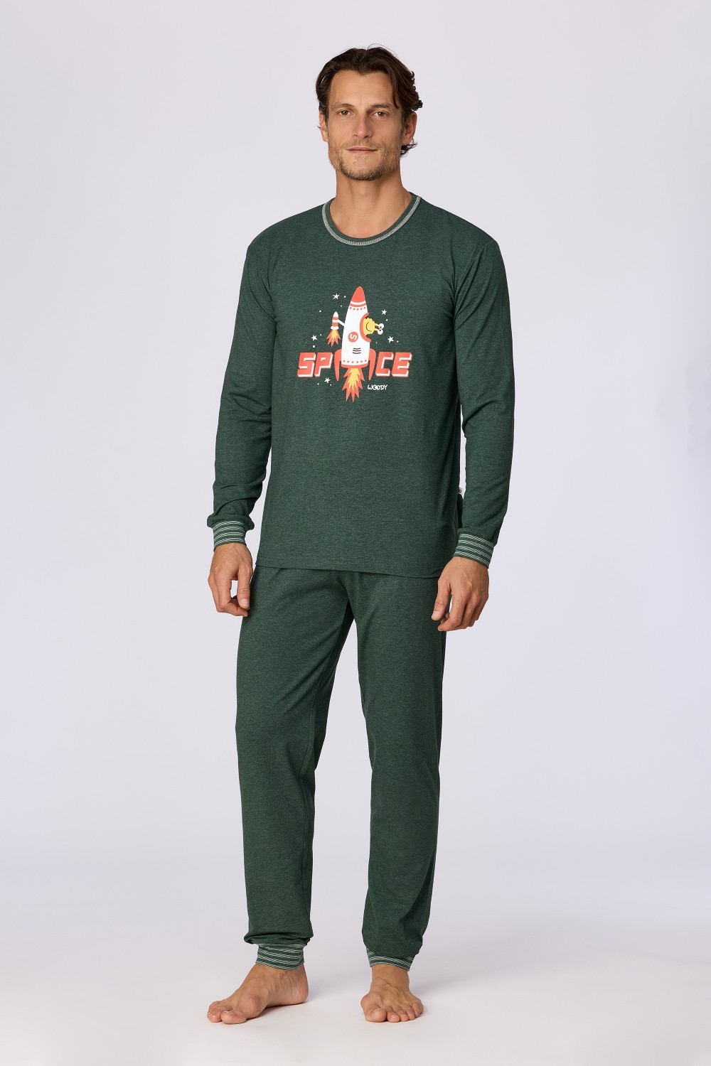 Groene pyjama van katoen