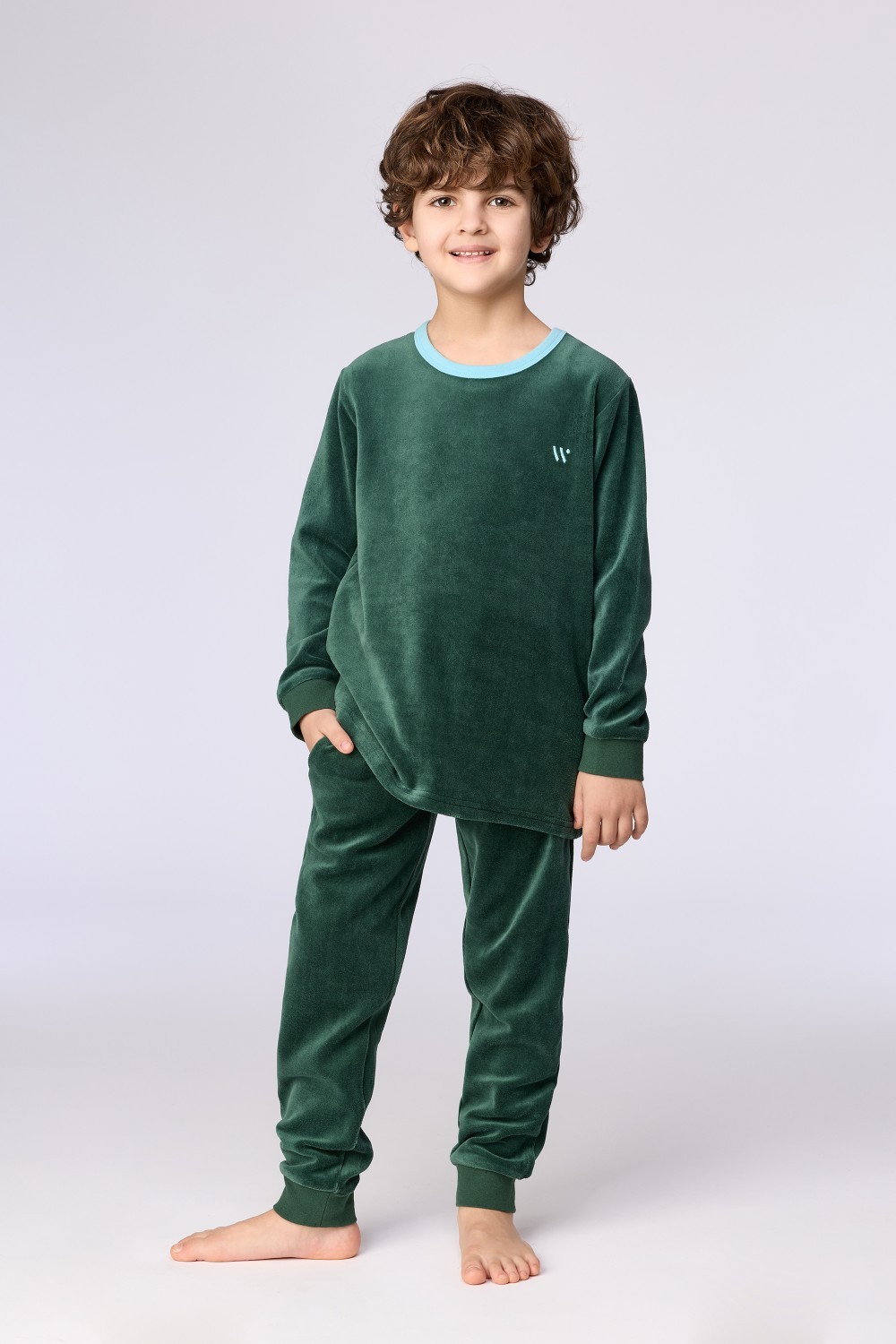 Groene pyjama van velours