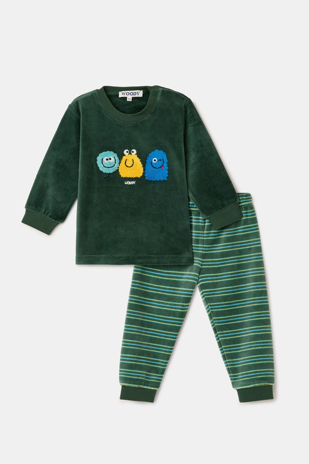 Groene pyjama van velours