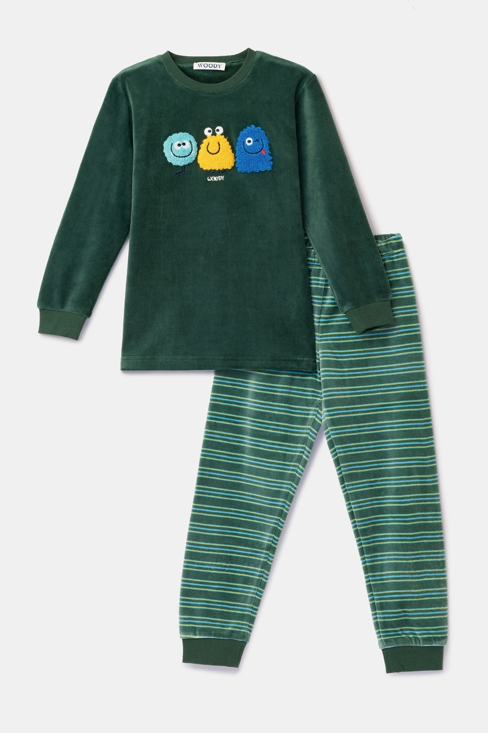Groene pyjama van velours