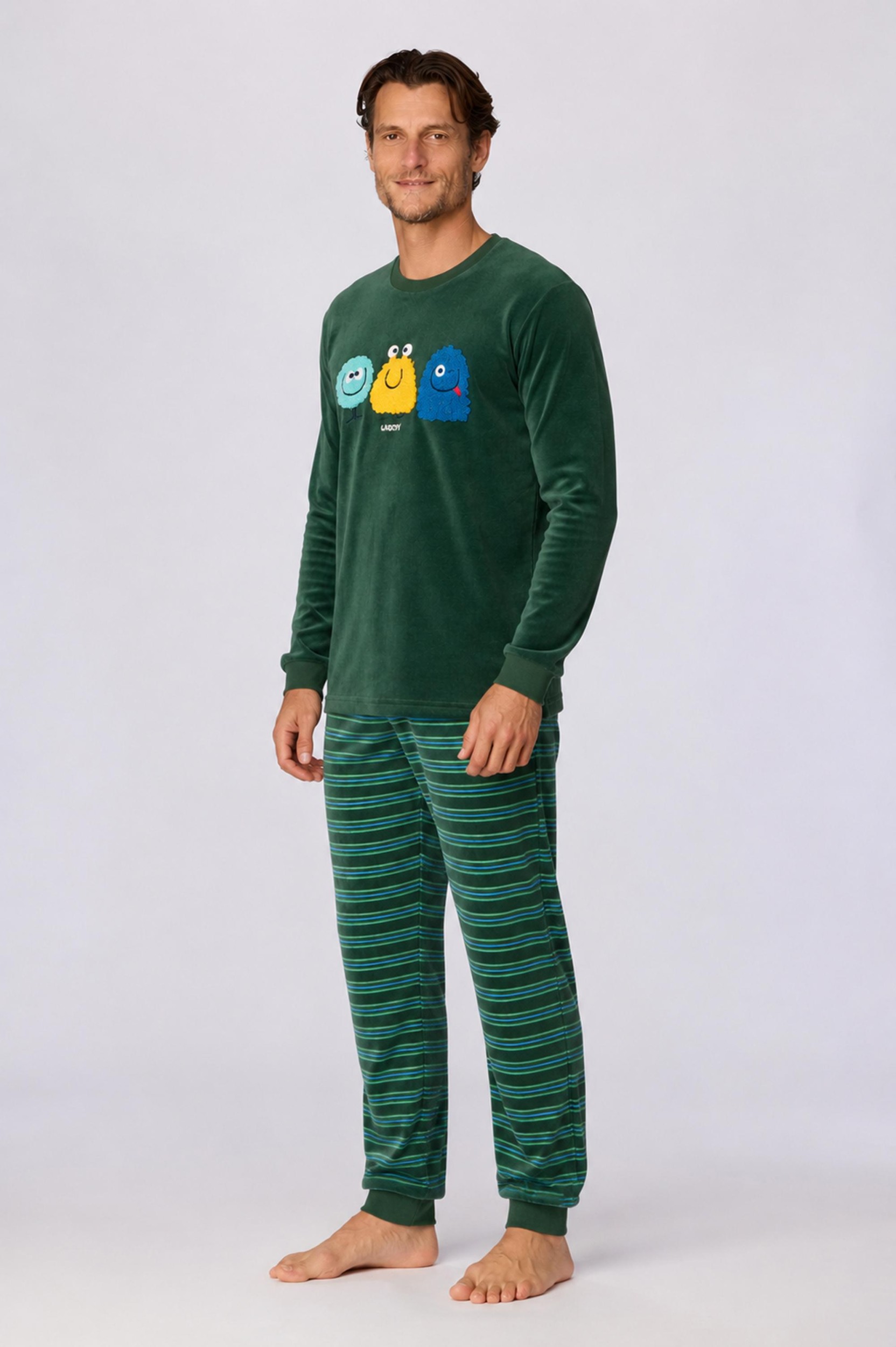Groene pyjama van velours