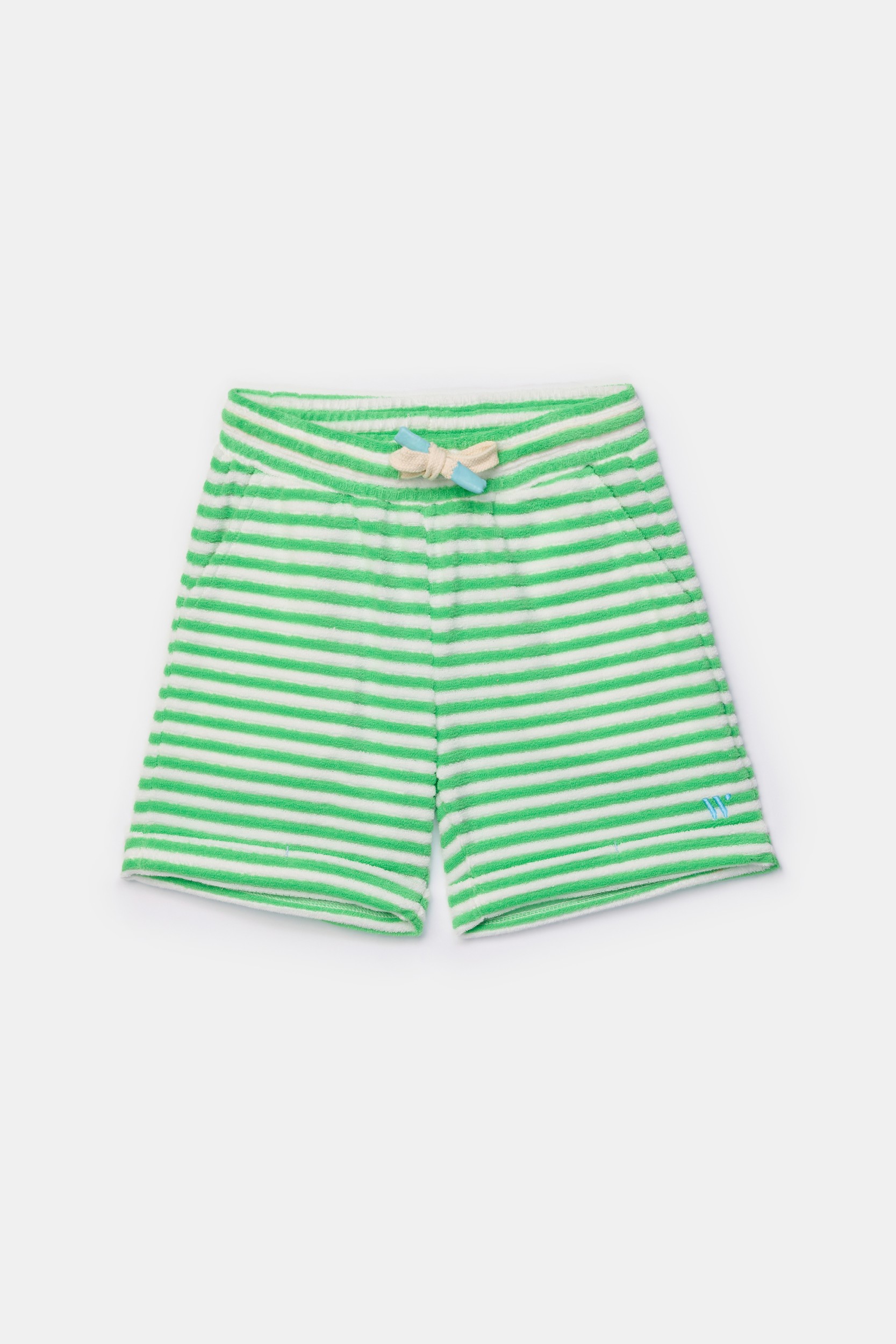 Groene short van badstof