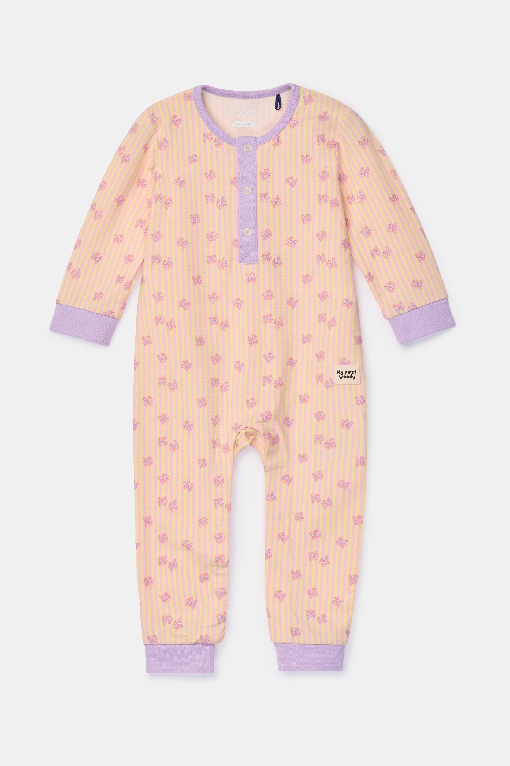 Kleurrijk kruippakje van soepel katoen