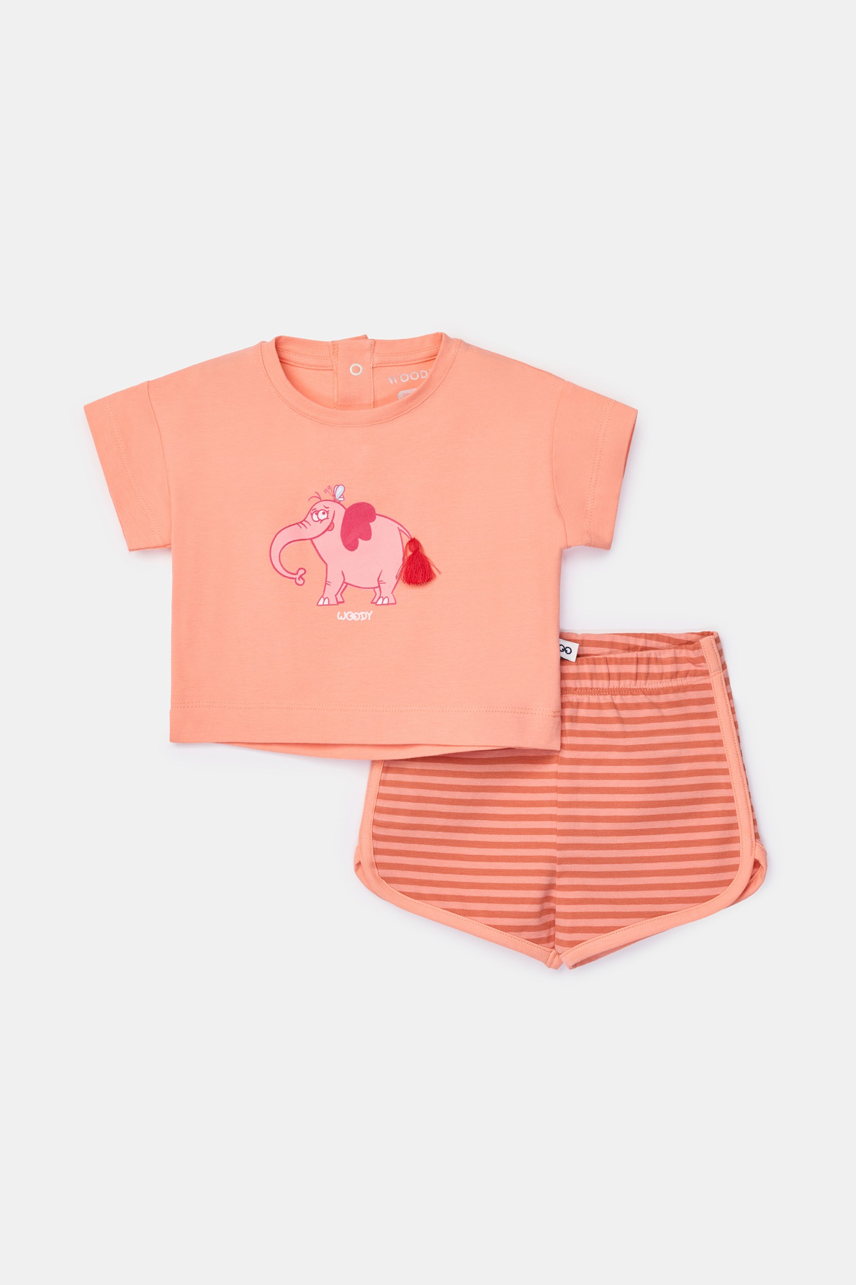 Oranje pyjama van soepel katoen