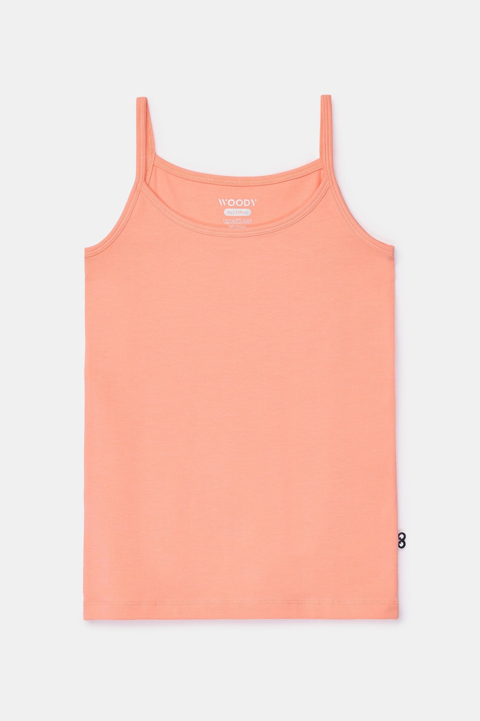 Oranje singlet van rekbaar katoen