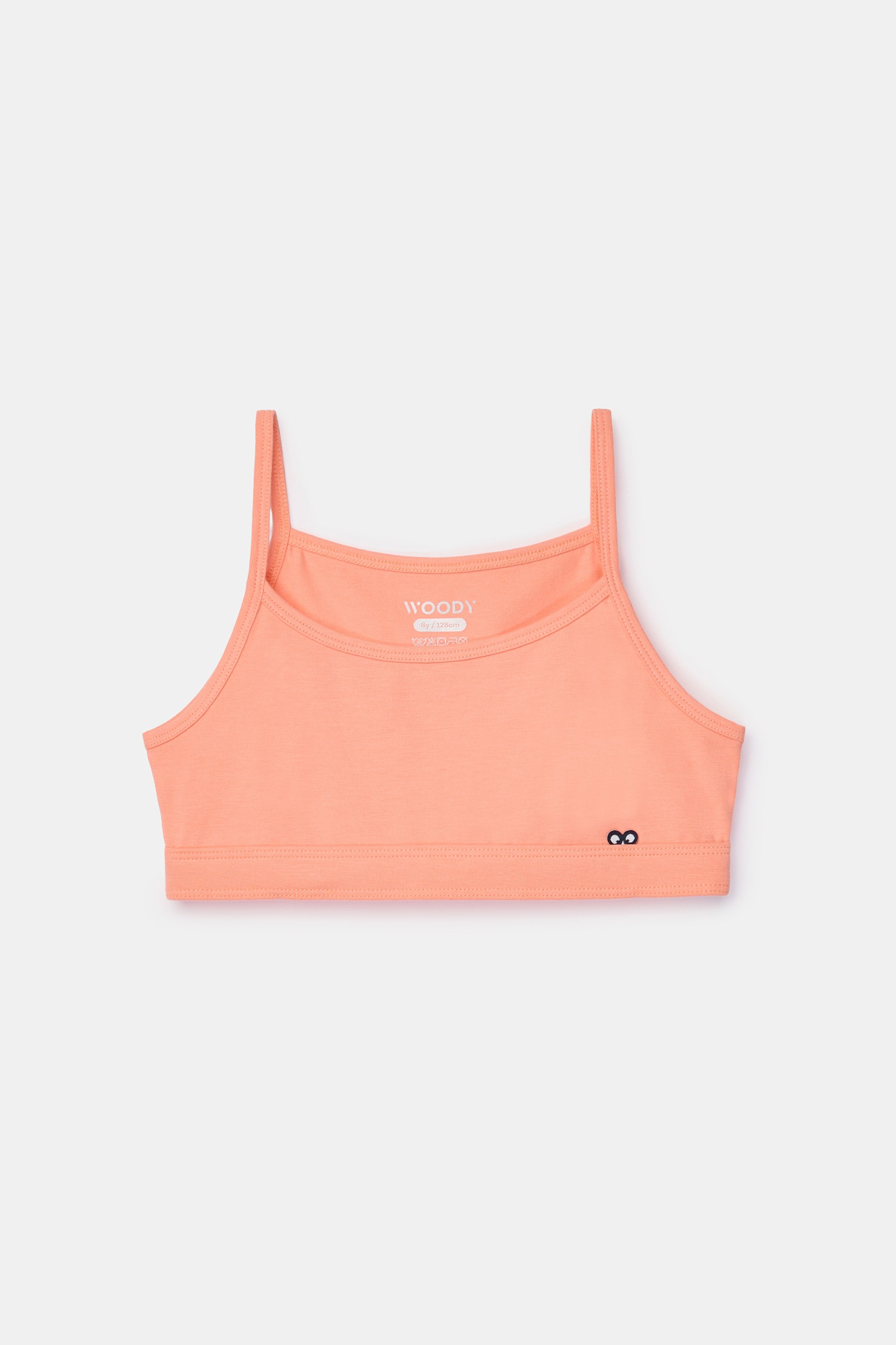 Perzikoranje topje van rekbaar katoen