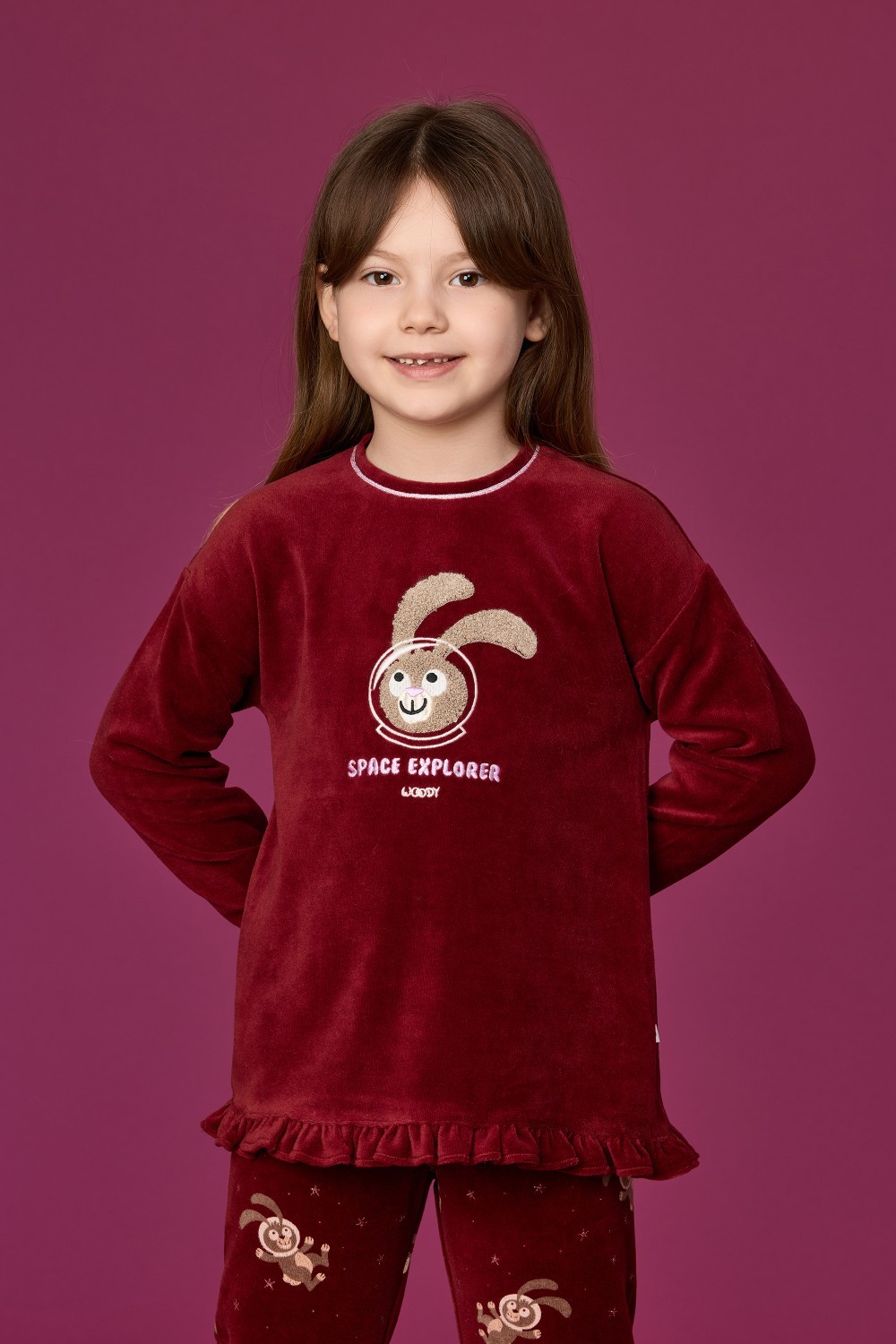 Rode pyjama van velours