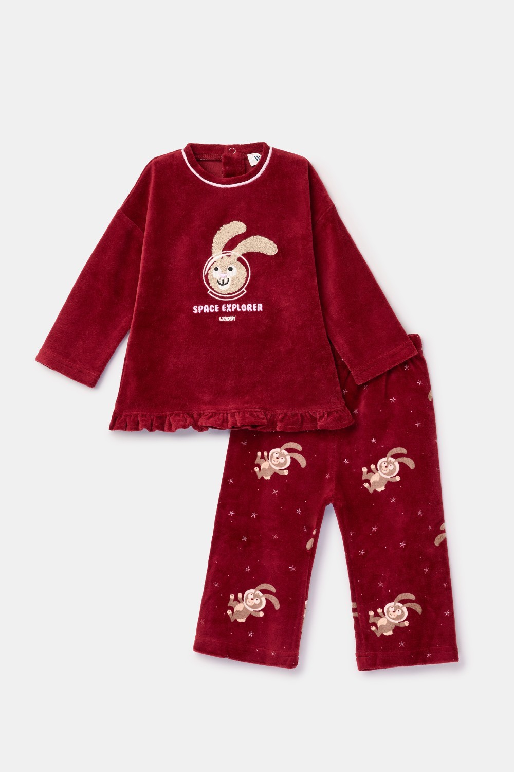 Rode pyjama van velours