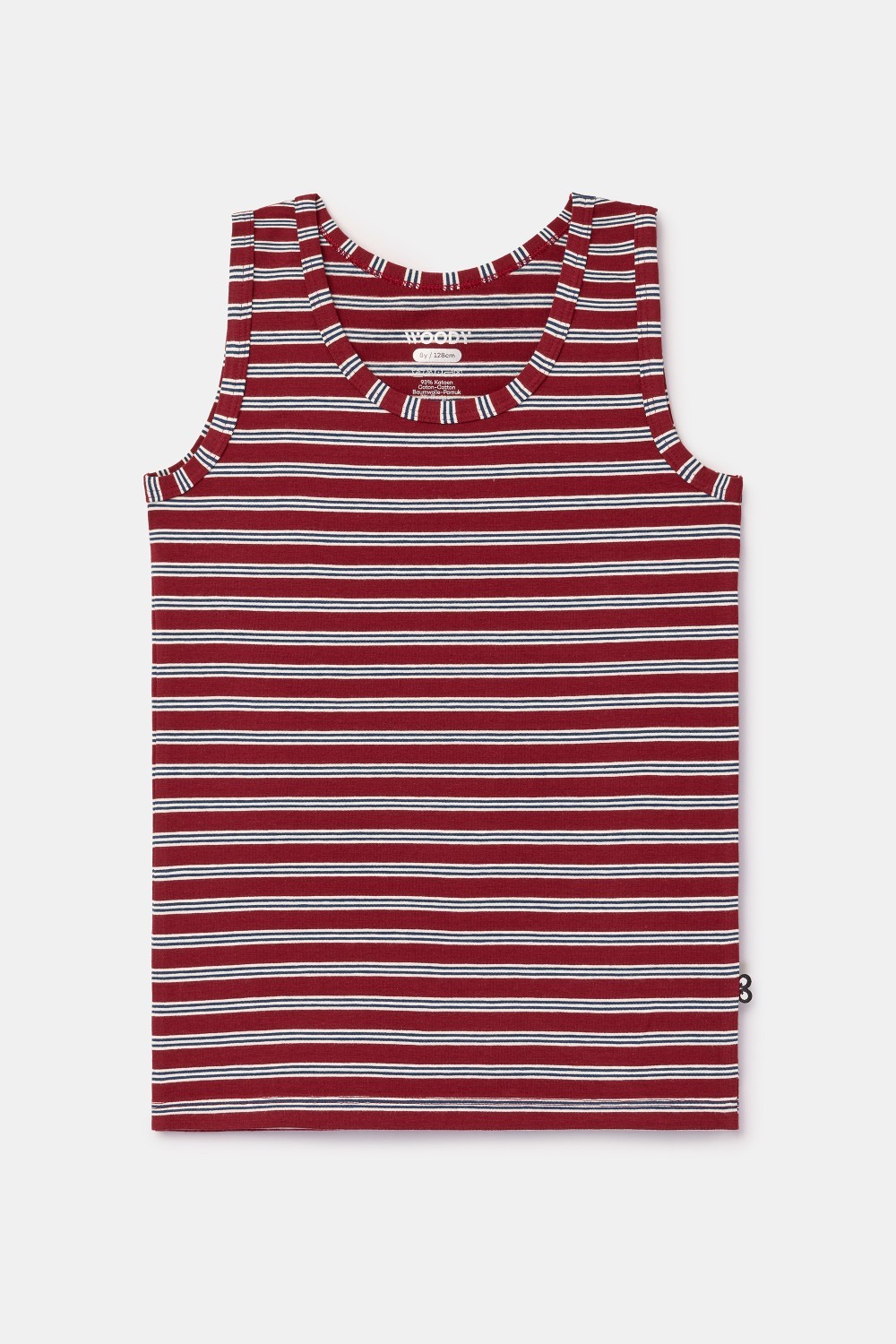 Rood gestreepte singlet van rekbaar katoen