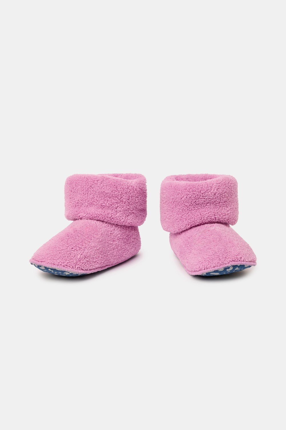 Roze pantoffels van zachte teddystof