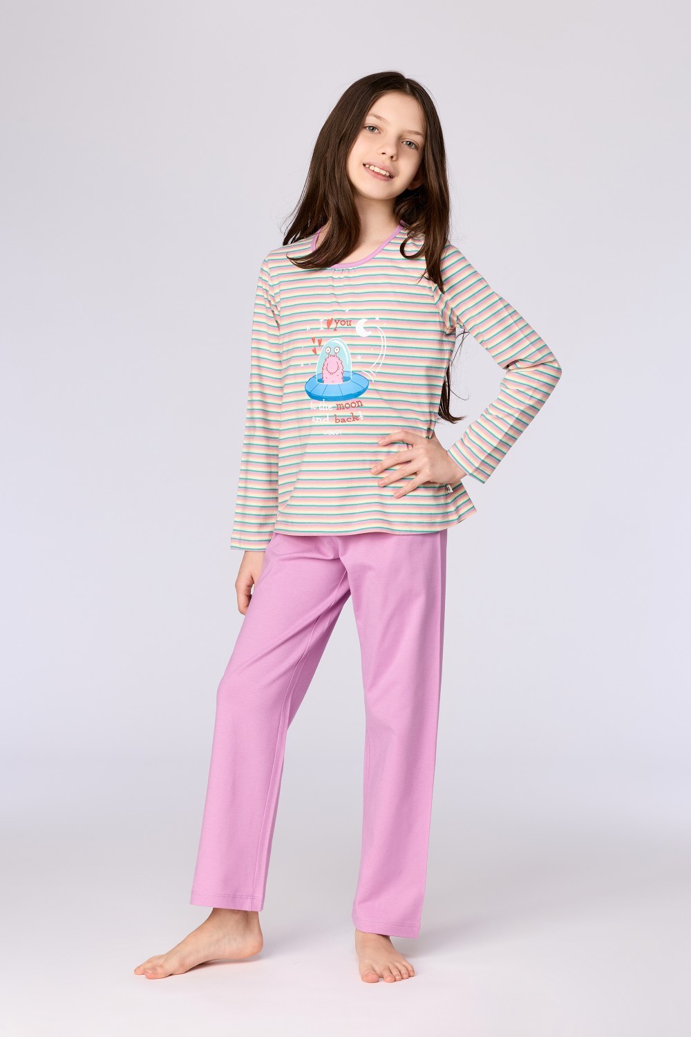 Roze pyjama van katoen