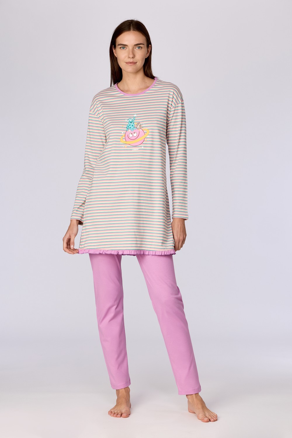 Roze pyjama van soepel katoen