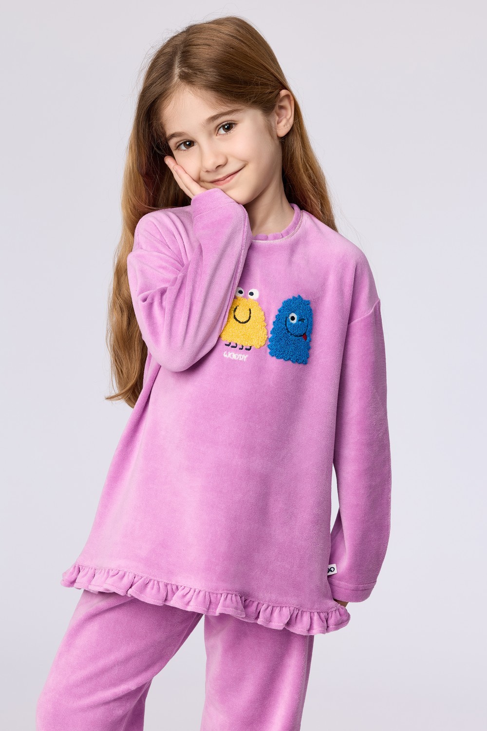Roze pyjama van velours